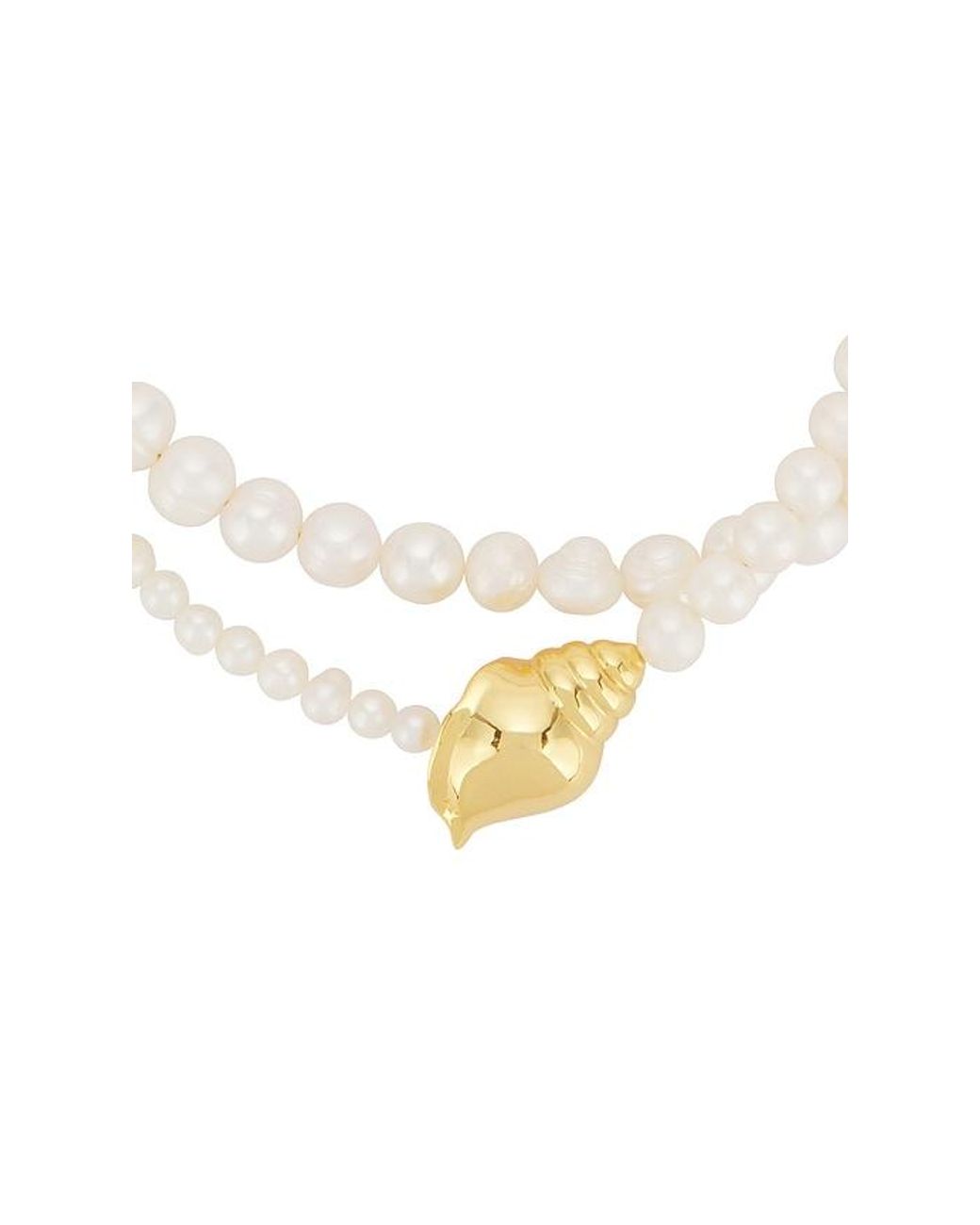 COLLIER SHELLY en White. Timeless Pearly
