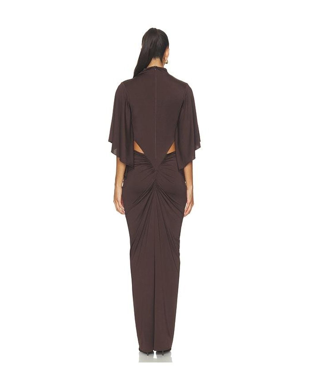 Shona Joy Multicolor Miro Cut Out Draped Maxi Dress