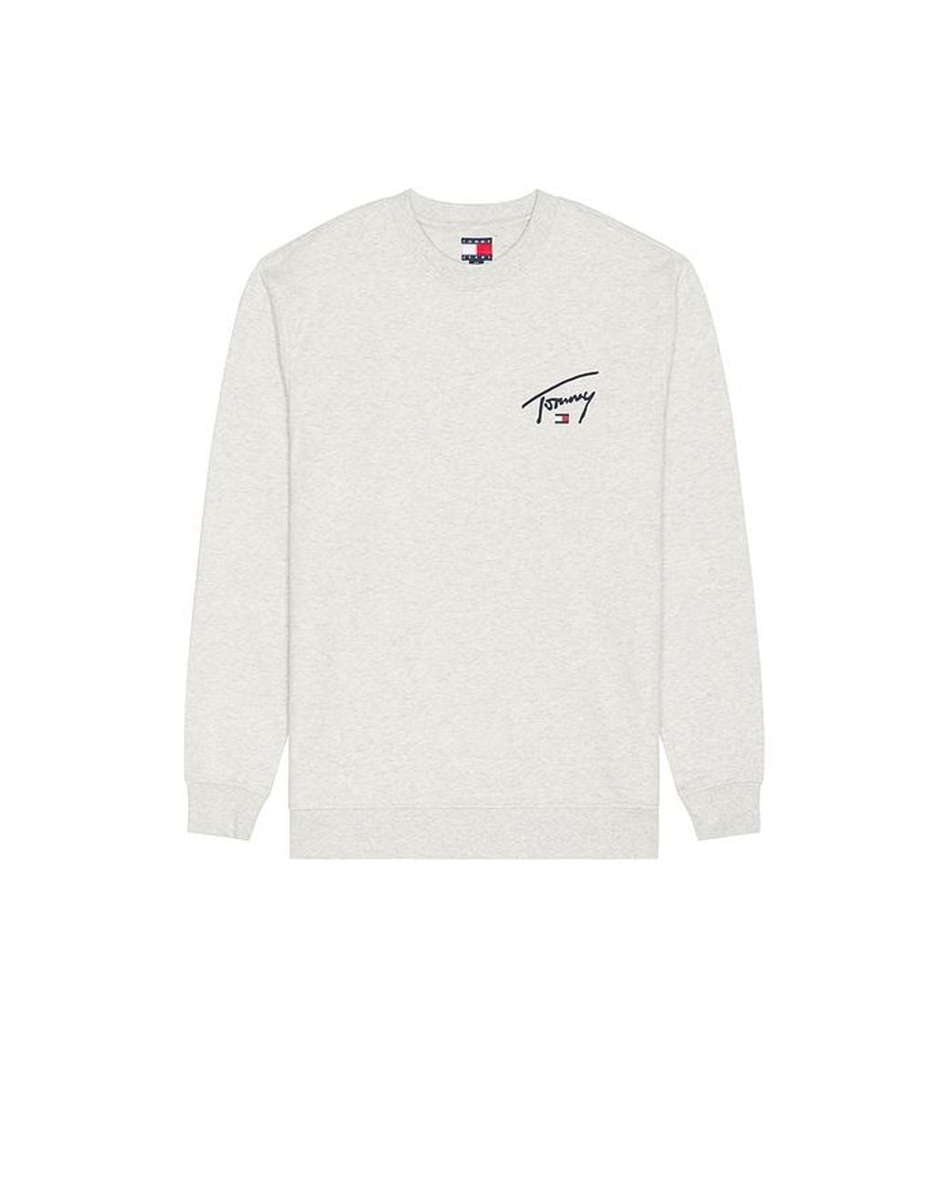 Tommy Hilfiger White Entry Signature Crewneck Sweatshirt for men