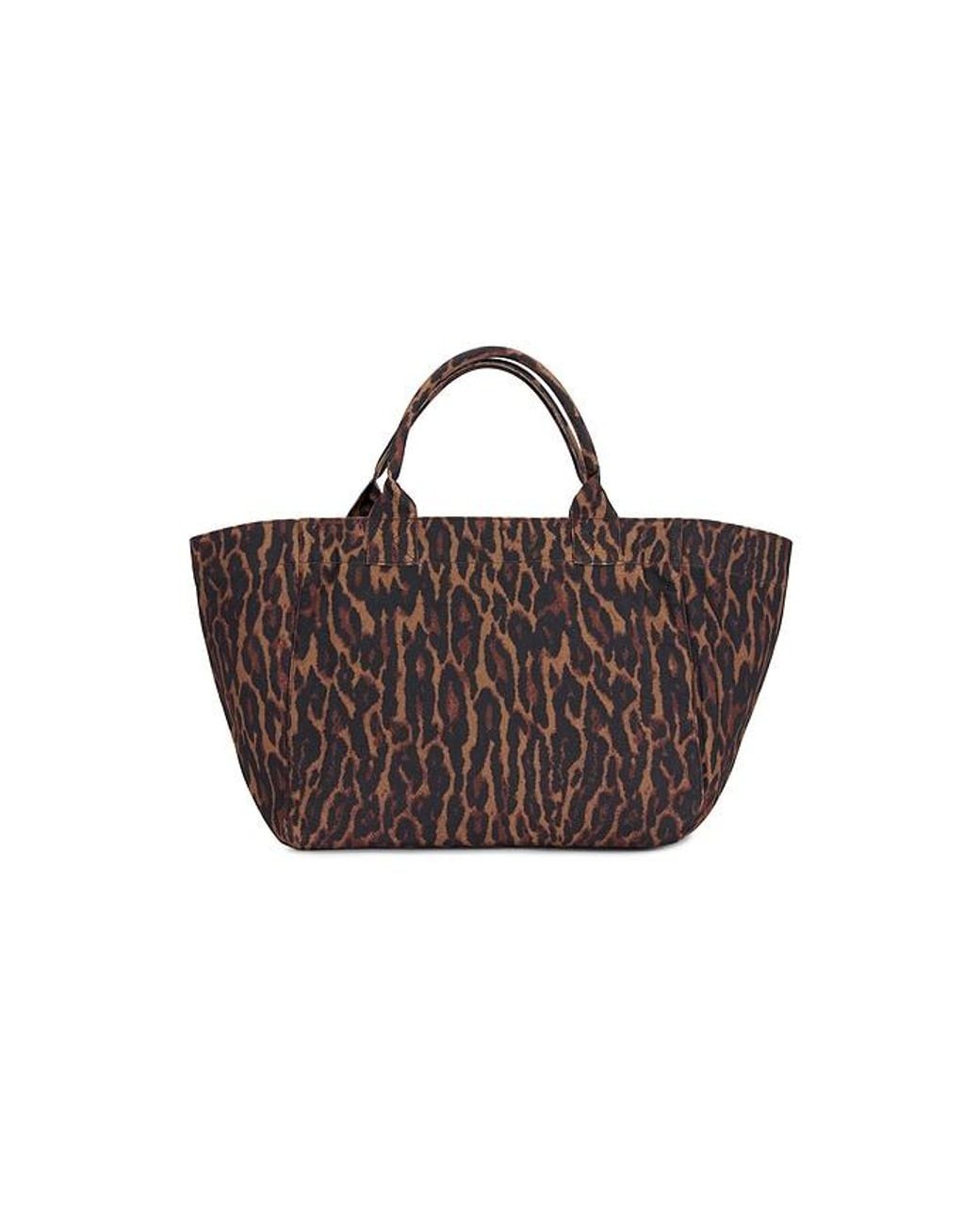Ganni Brown Xxl Easy Shopper Printed Gradient Leo Bag