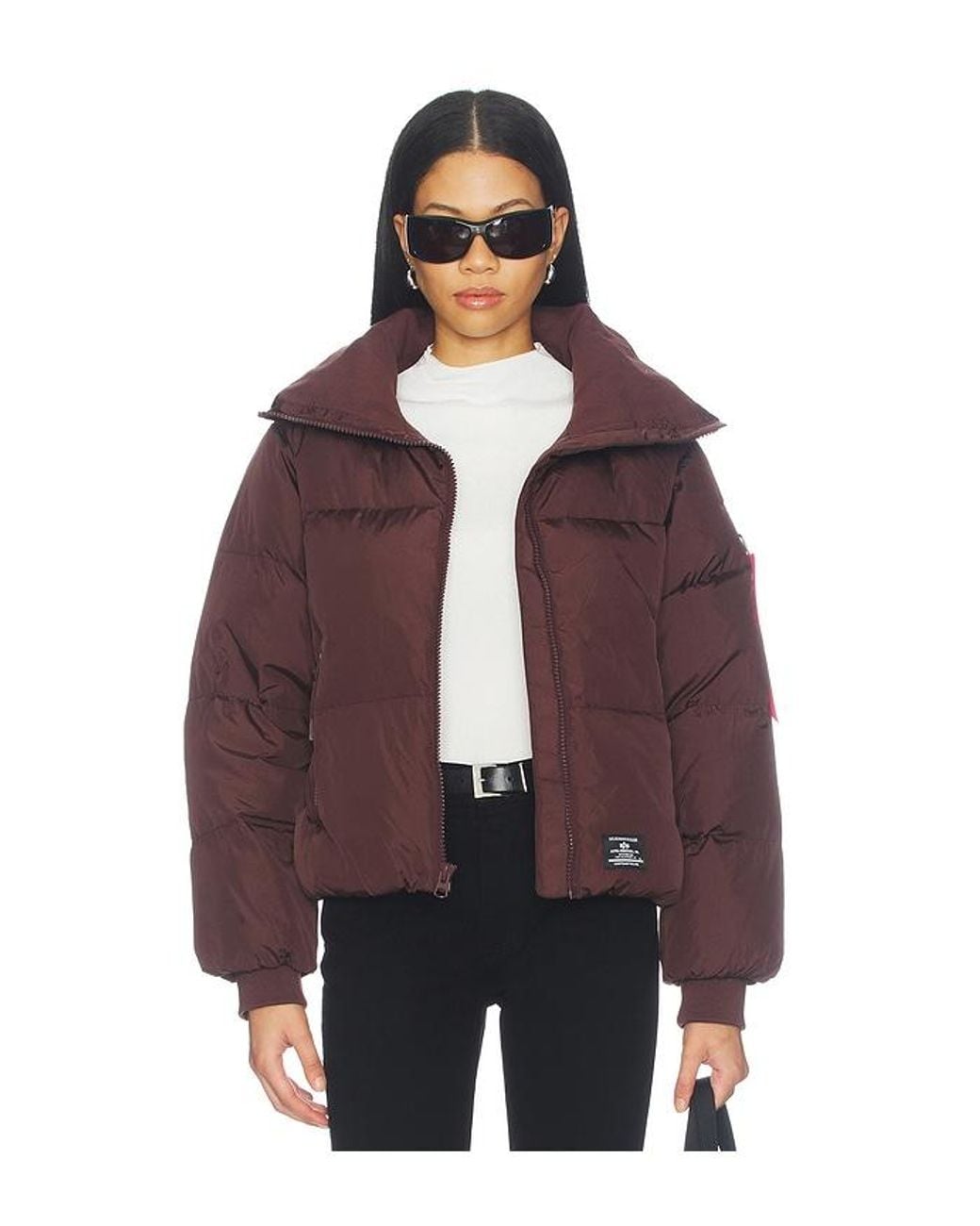 Alpha Industries Purple Sierra Short Puffer Jacket