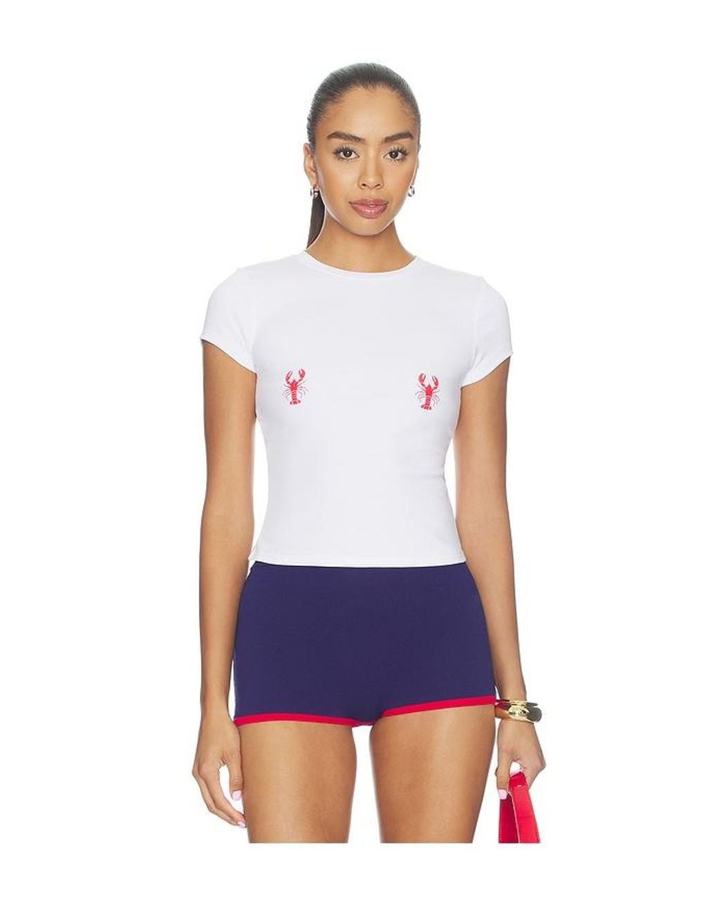 superdown White Trysta Baby Tee