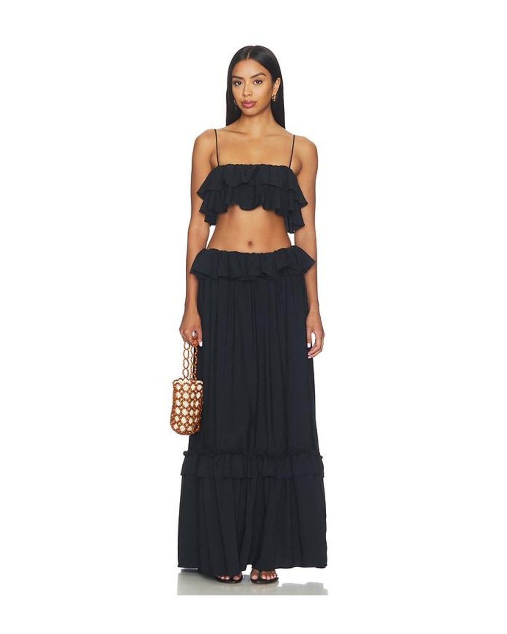 Lovers + Friends Black Hollis Crop Top