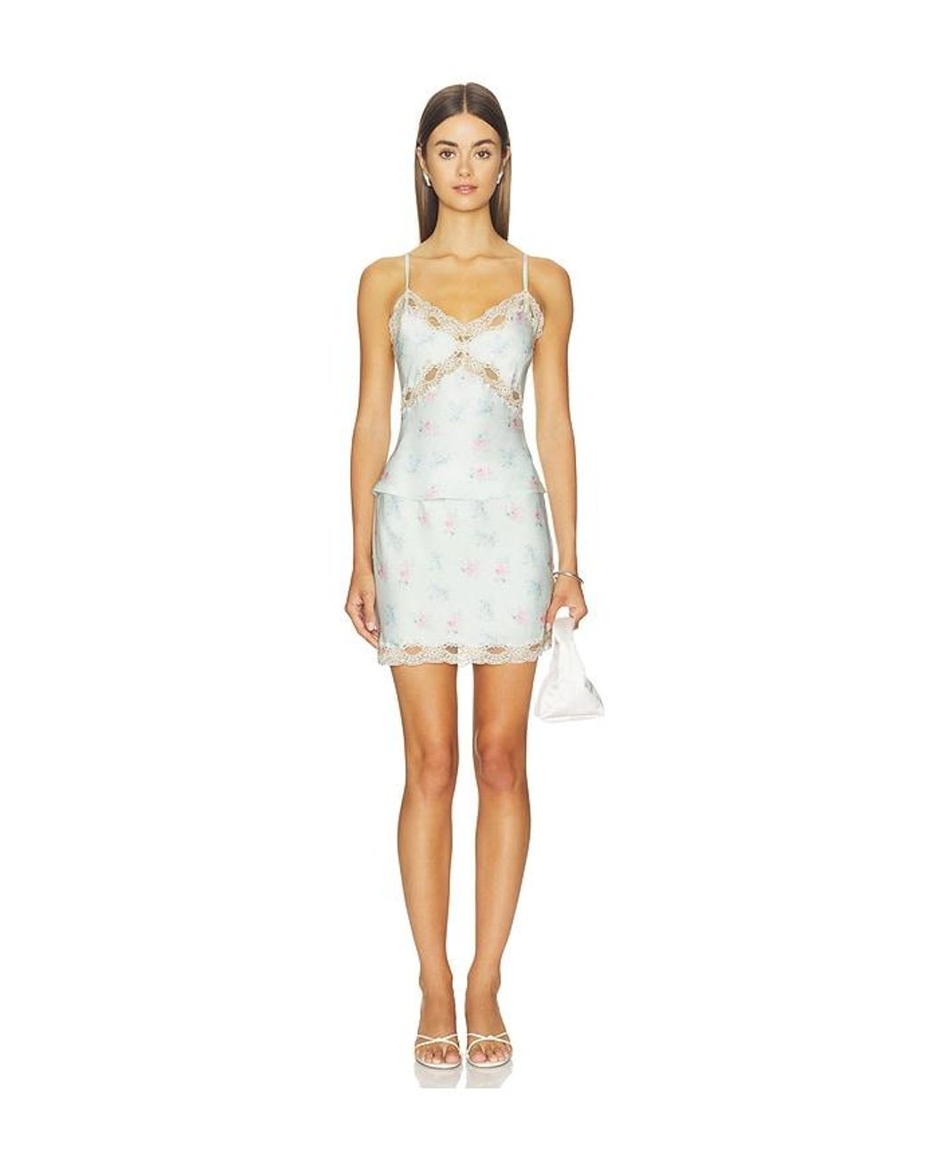 LoveShackFancy White Bernes Skirt