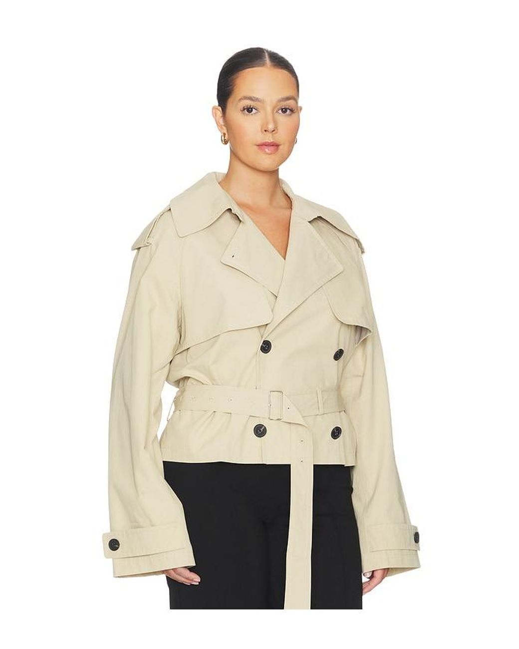 L'academie Natural 'Academie Kimmi Cropped Trench Jacket
