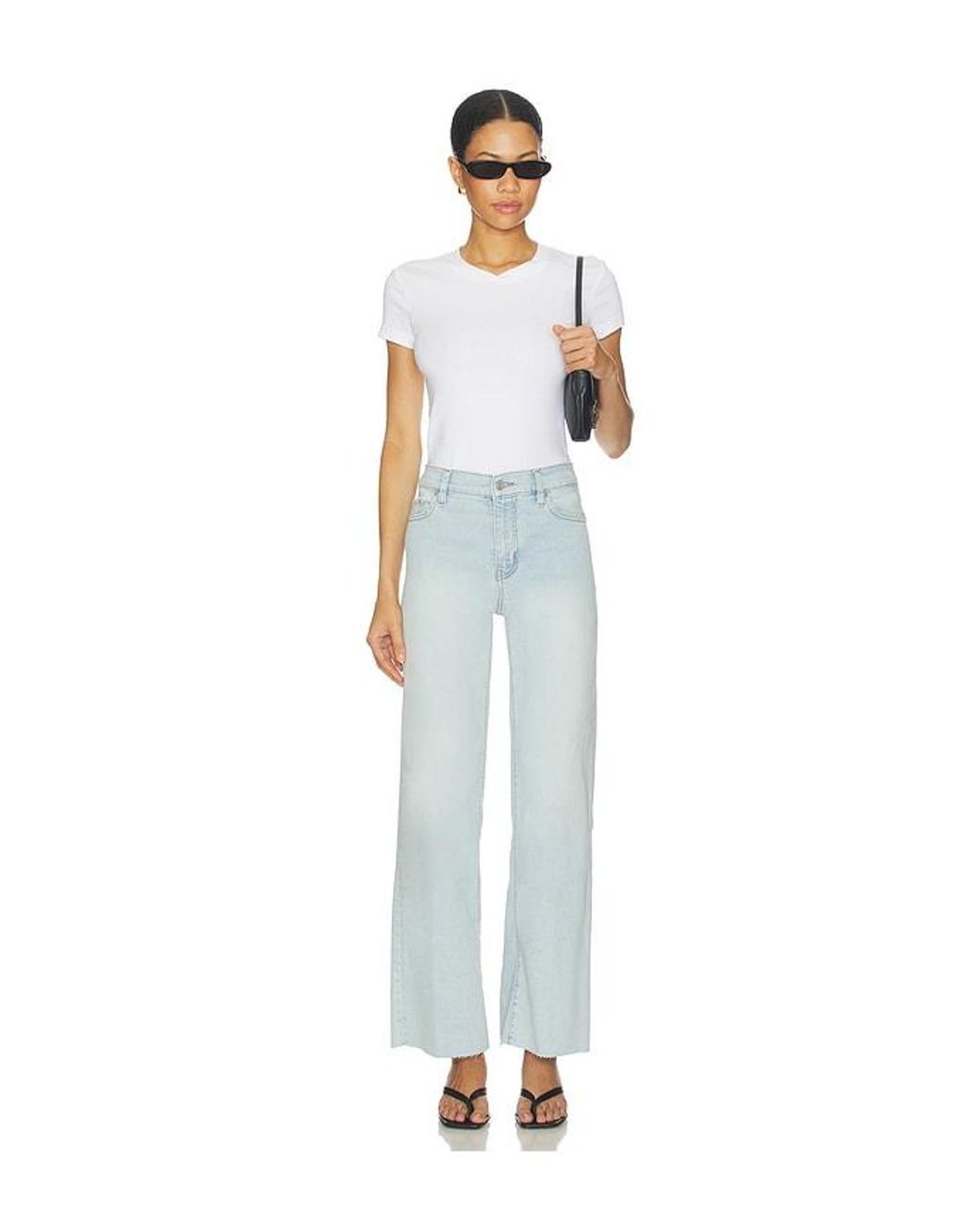 FRAME Blue Le Slim Palazzo Jeans
