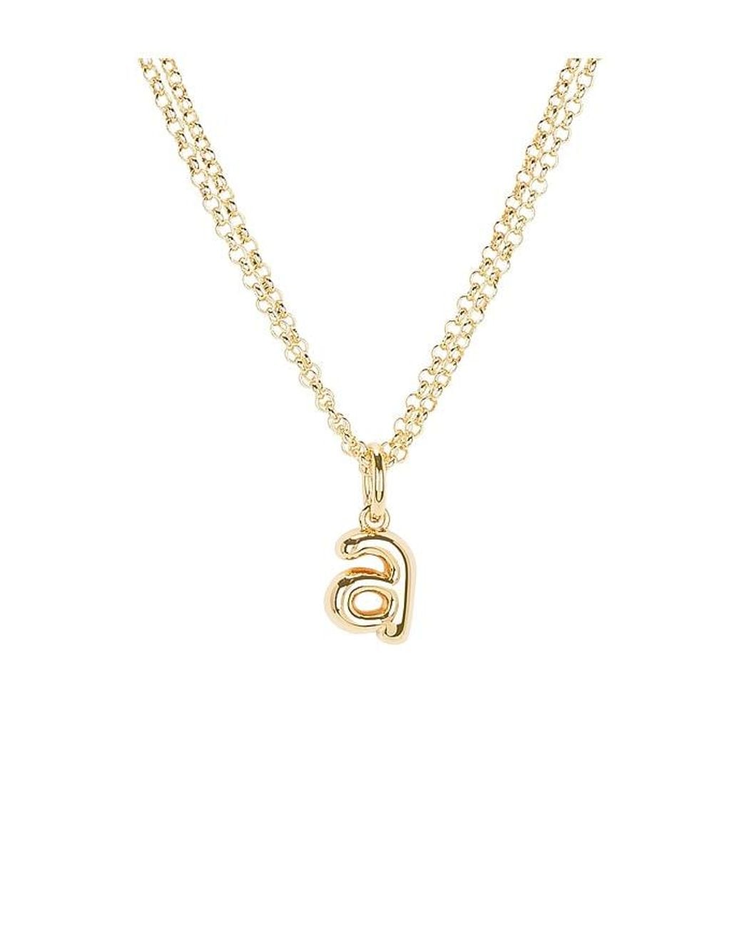 Roxanne Assoulin White The Puffy Initial Necklace