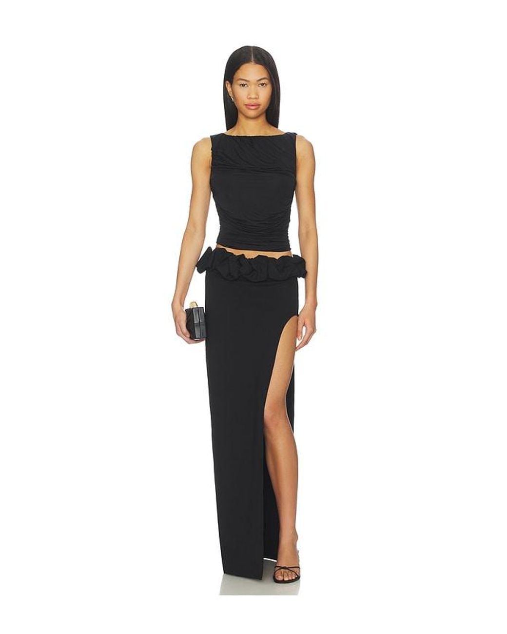 Nbd Black Zoya Maxi Skirt
