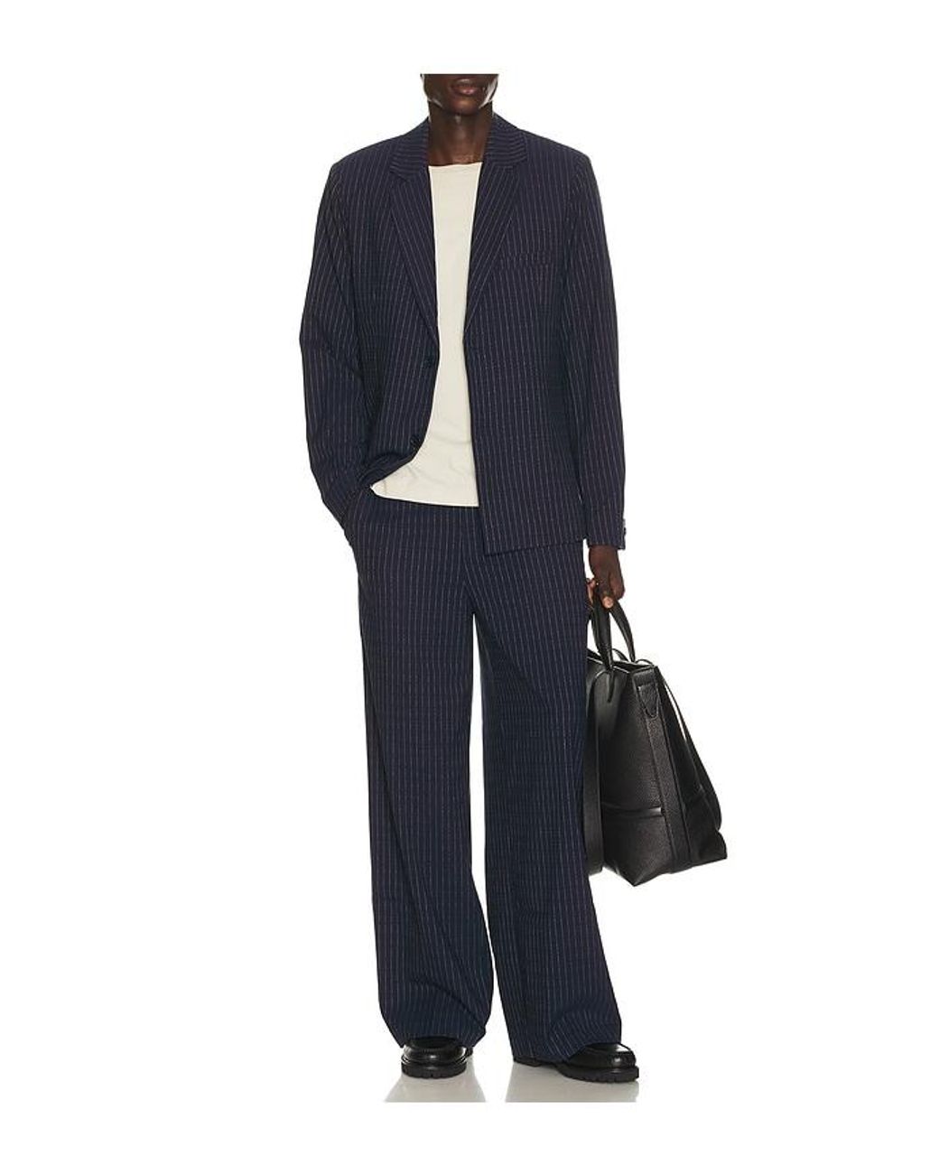 KROST Blue Double-Button Pinstripe Blazer for men