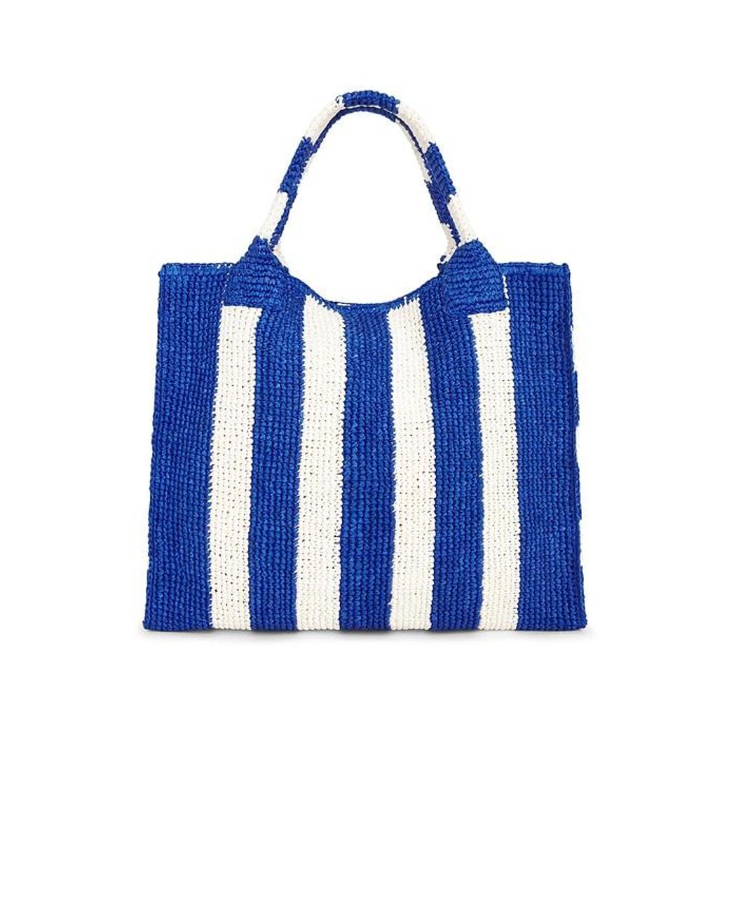 Loeffler Randall Blue Sol Crochet Raffia Tote Bag