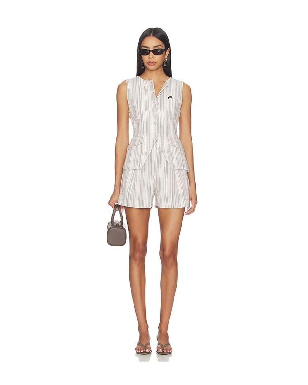 Malbon White Keily Vest Top