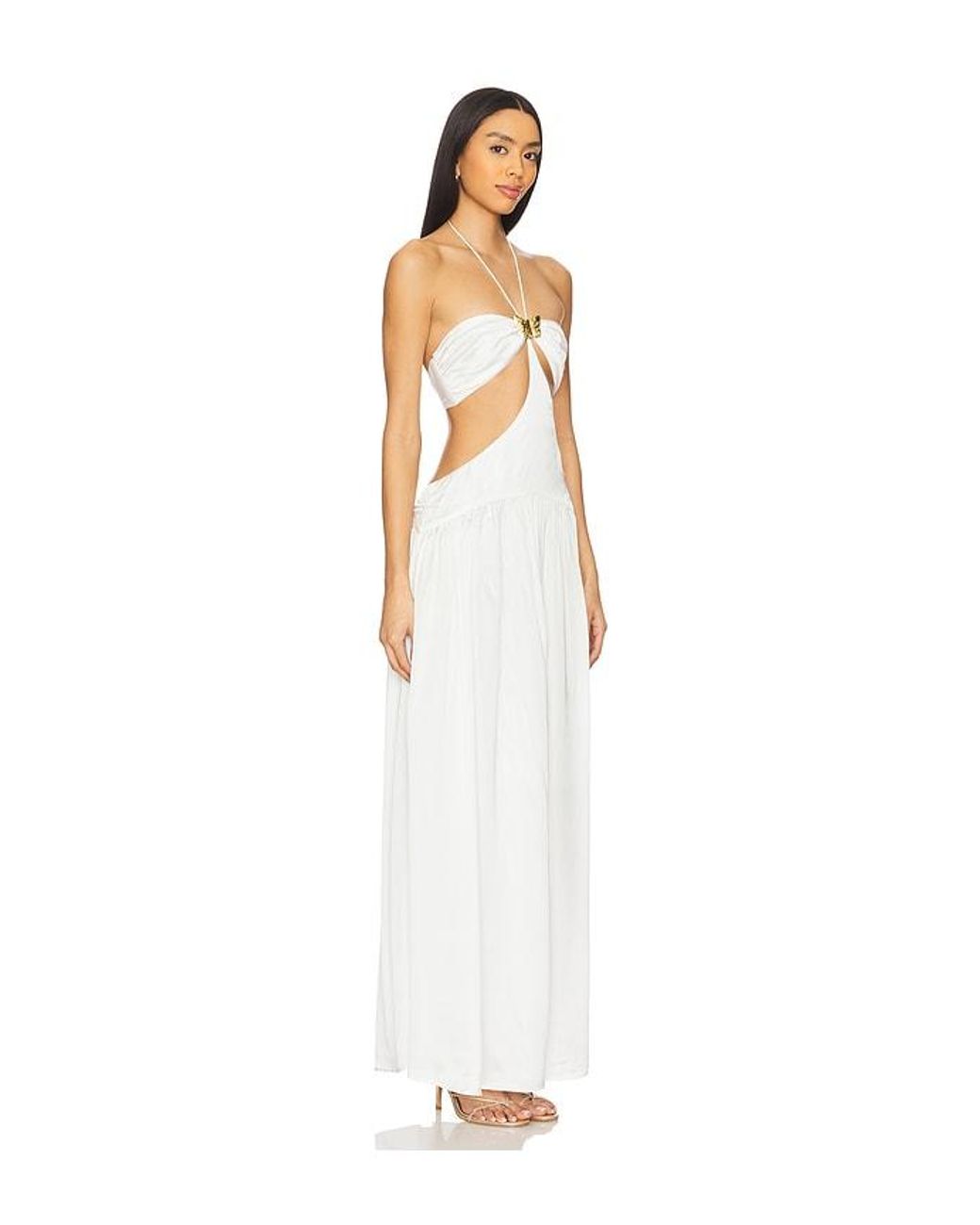 Cin Cin White Mila Butterfly Maxi Dress