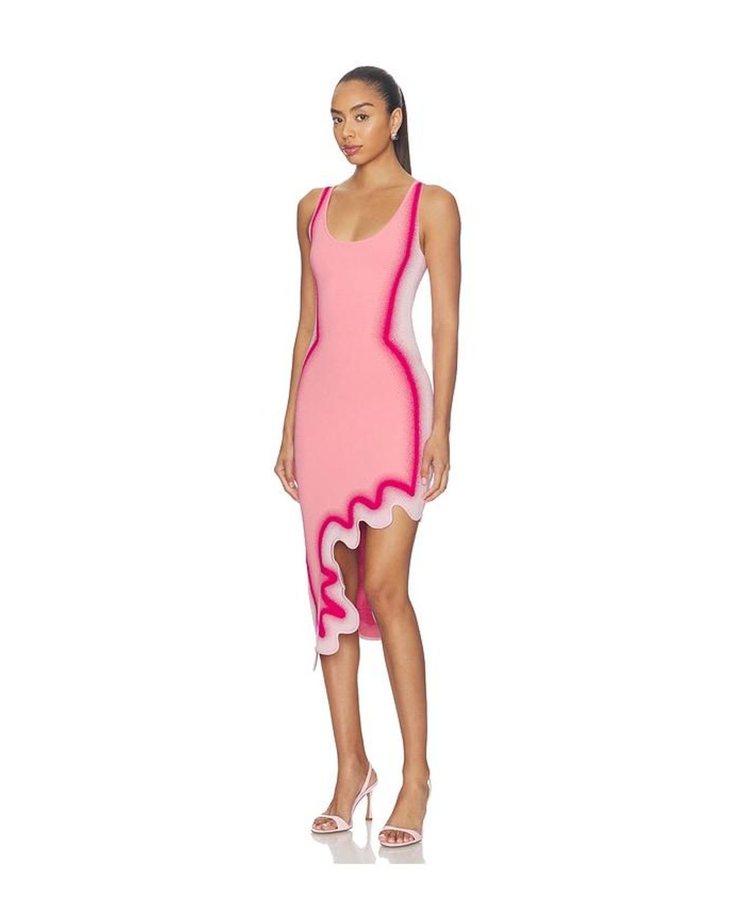 Ph5 Red Aster Reversible Wavy Dress