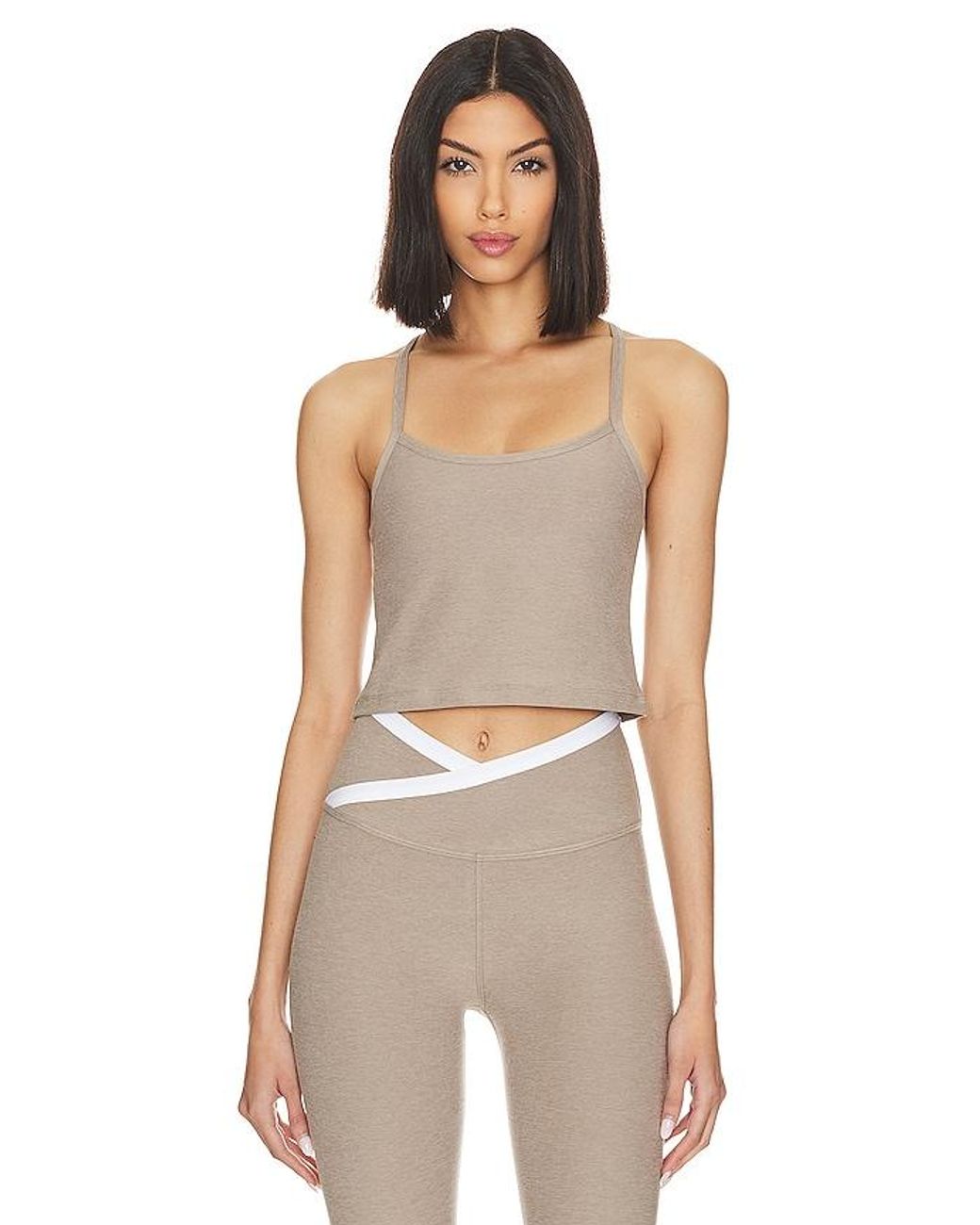 Beyond Yoga Natural Spacedye Slim Racerback Cropped Tank