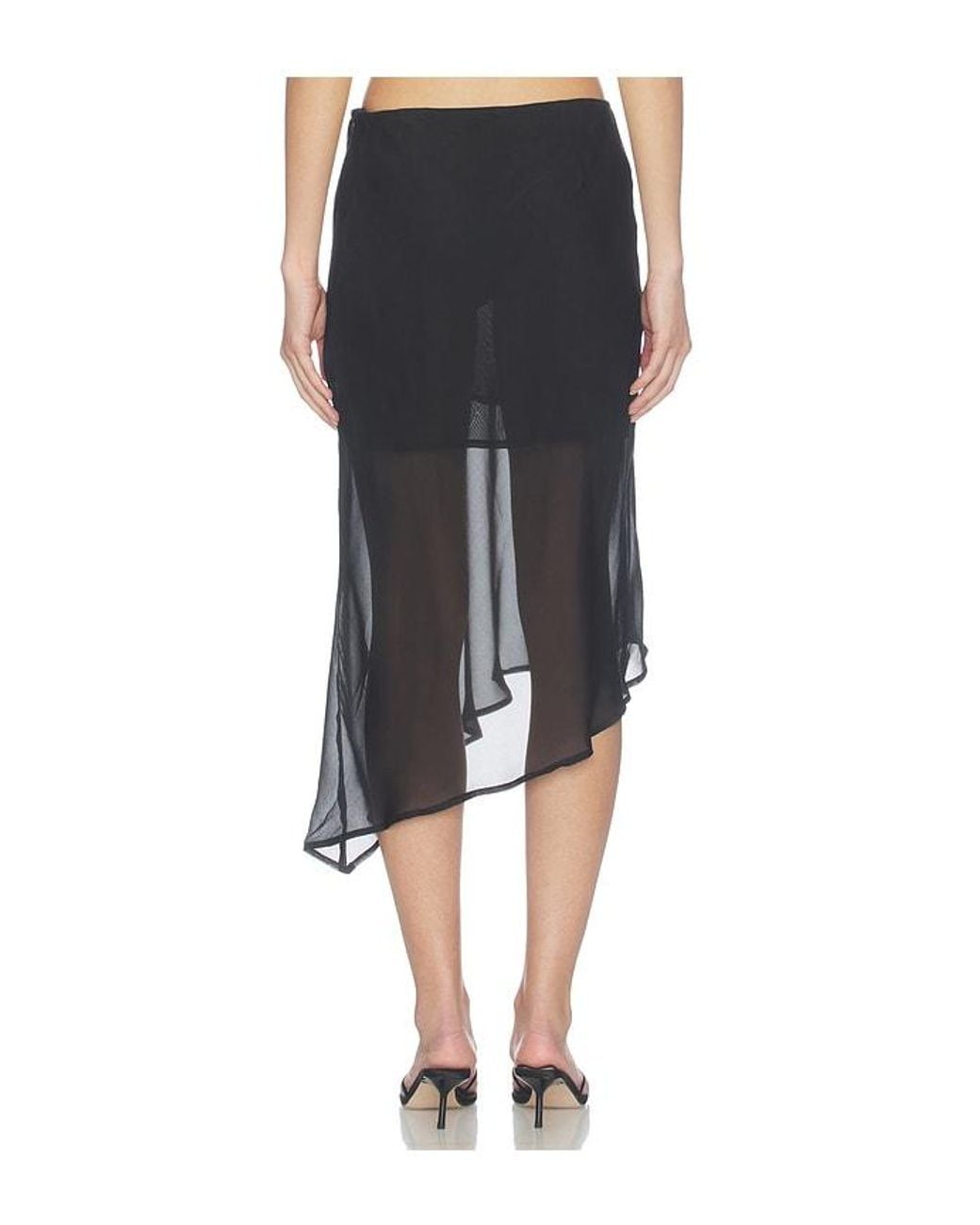 SNDY'S Black Laelia Midi Skirt