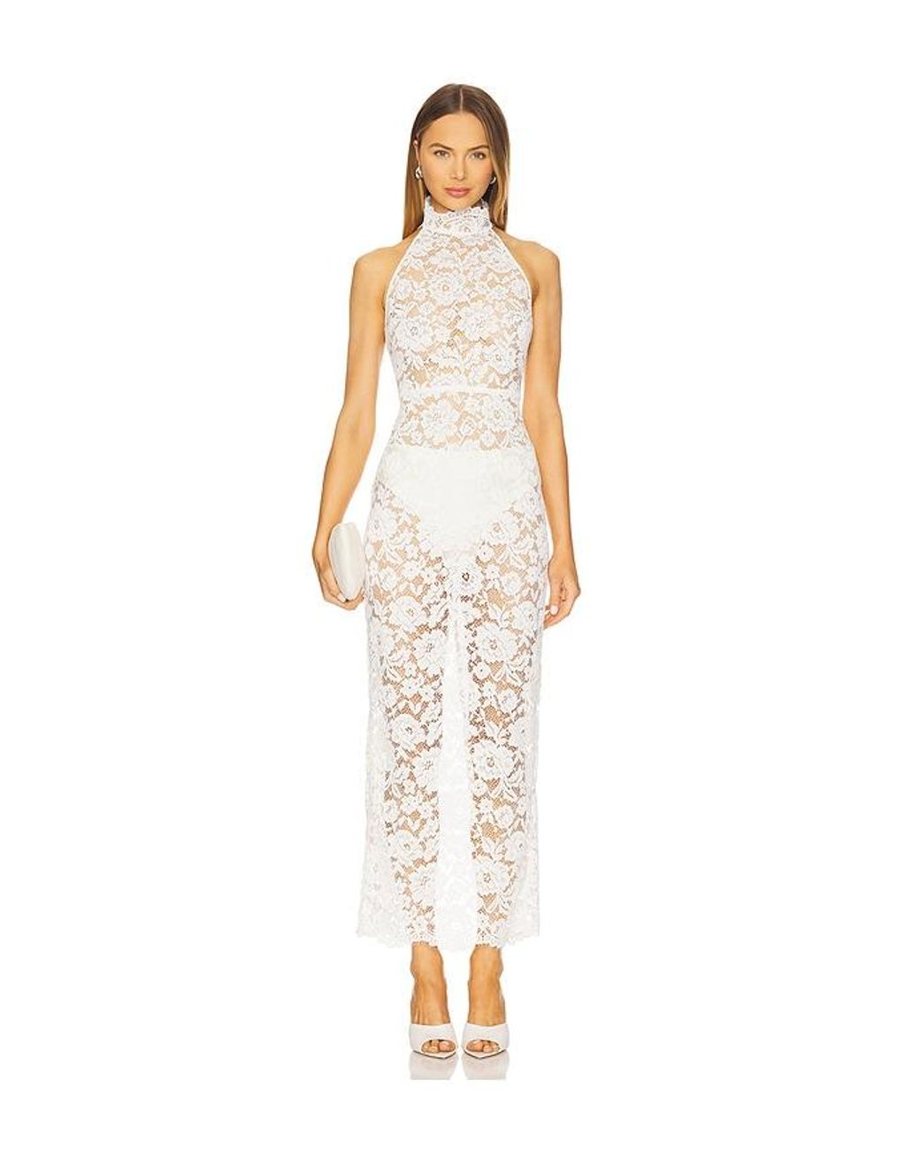 Amanda Uprichard White Brynley Maxi Dress