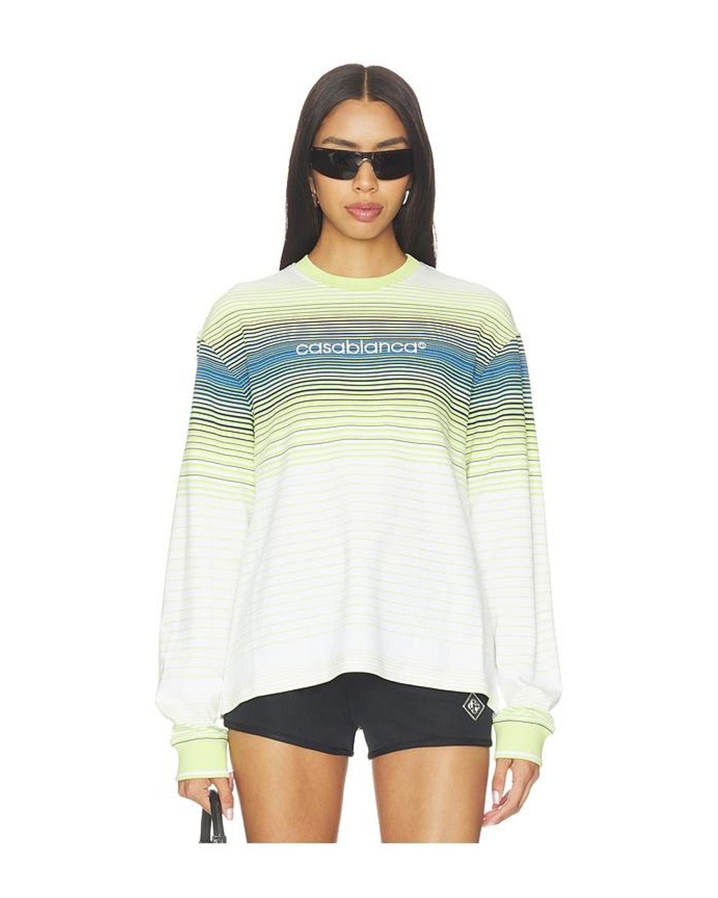 Casablanca Blue Striped Longsleeve Tee