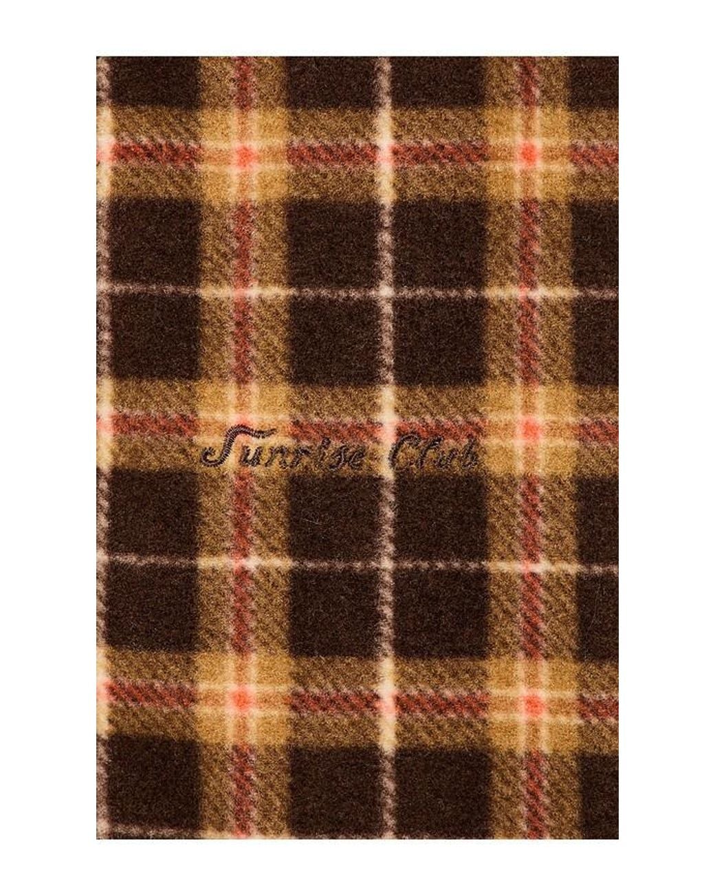 KAPPY DESIGN Brown Reversible Nylon Check Vest for men