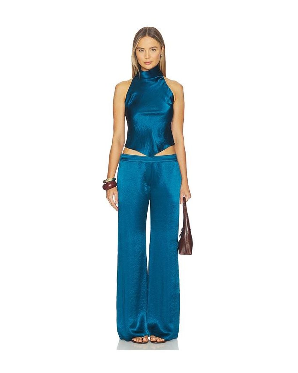 Amanda Uprichard Blue Arielle Top