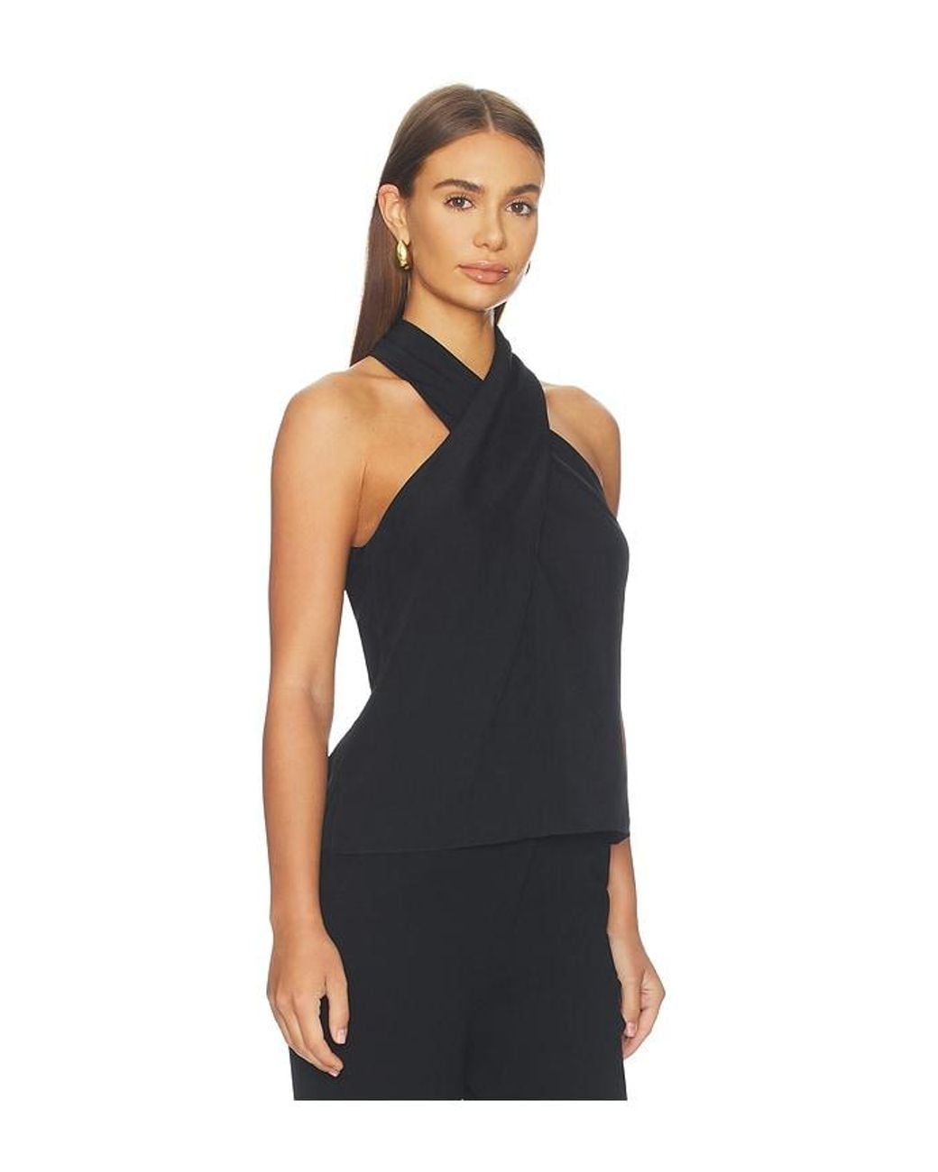 Theory Black Halter Top