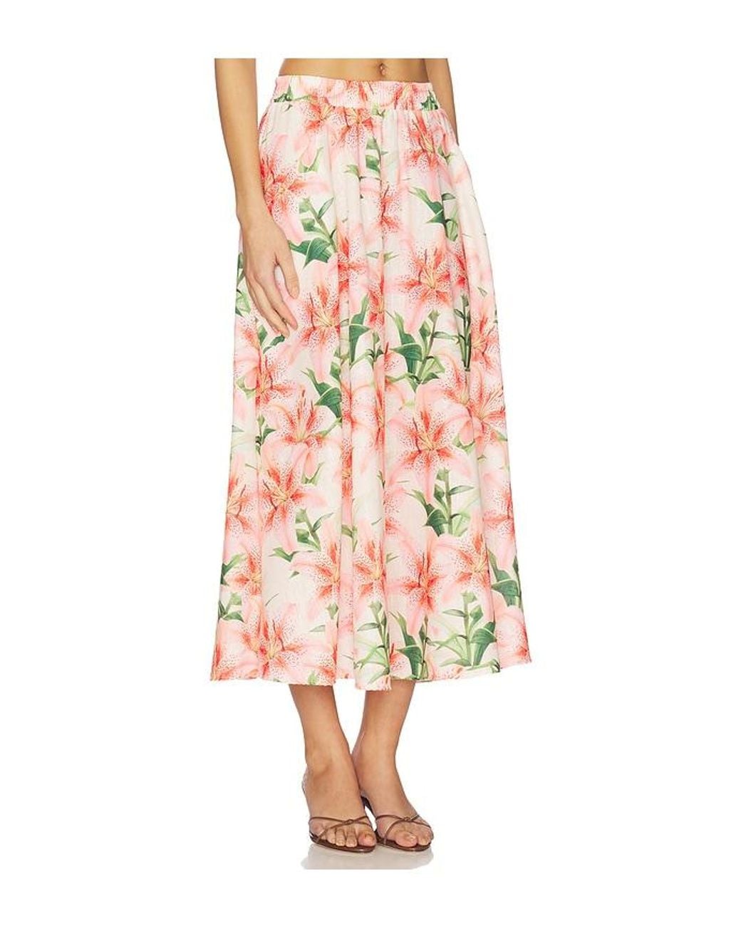 Peixoto Multicolor Paula Midi Skirt