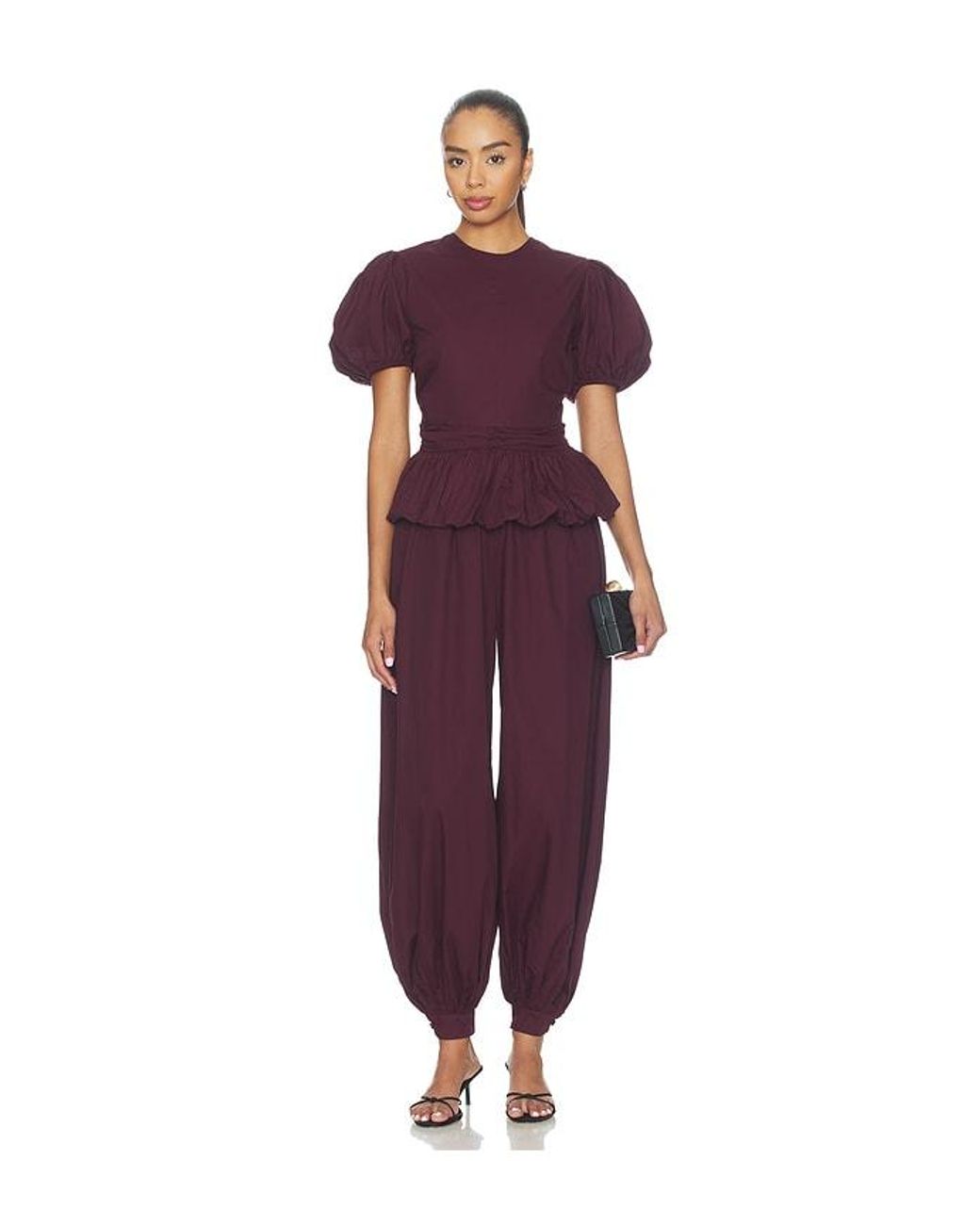 ROTATE BIRGER CHRISTENSEN Purple Balloon Pleated Pants