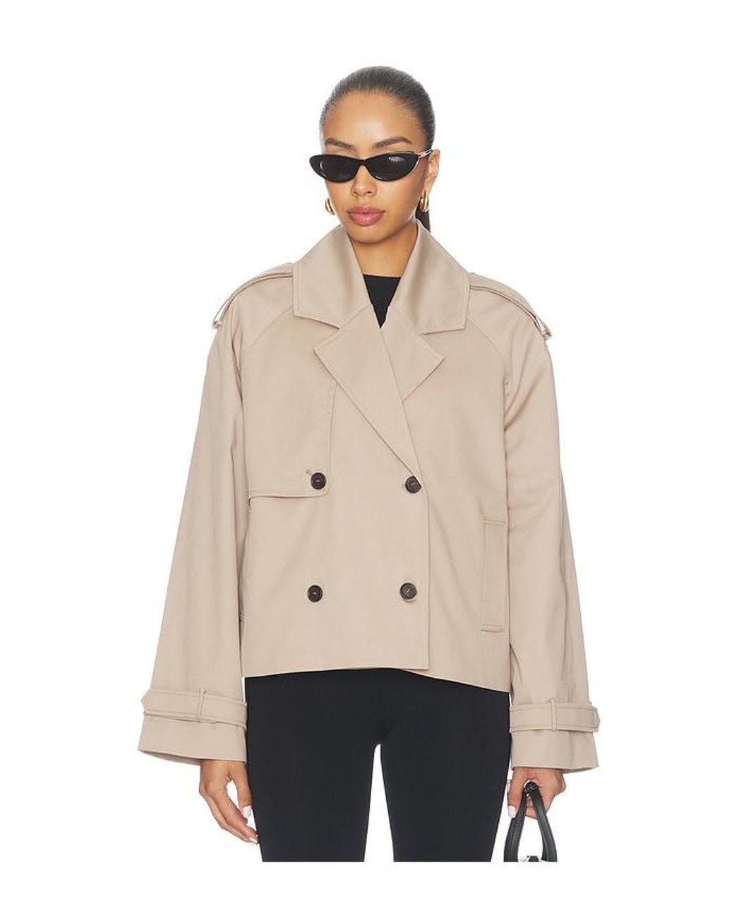 Anine Bing Natural Rickie Cropped Trench