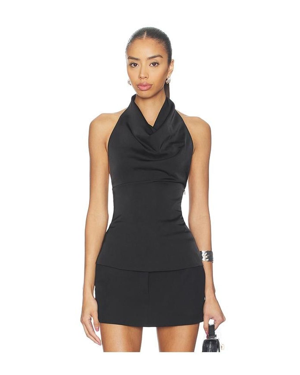 ALL THE WAYS Black Beth Halter Top