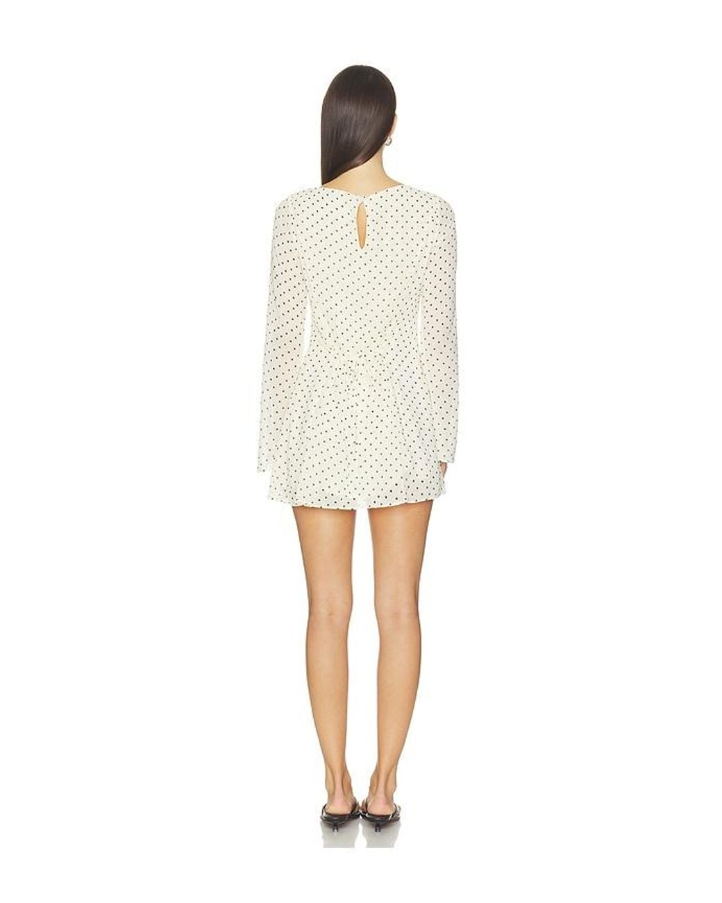 Free People White Jolie Printed Mini Dress