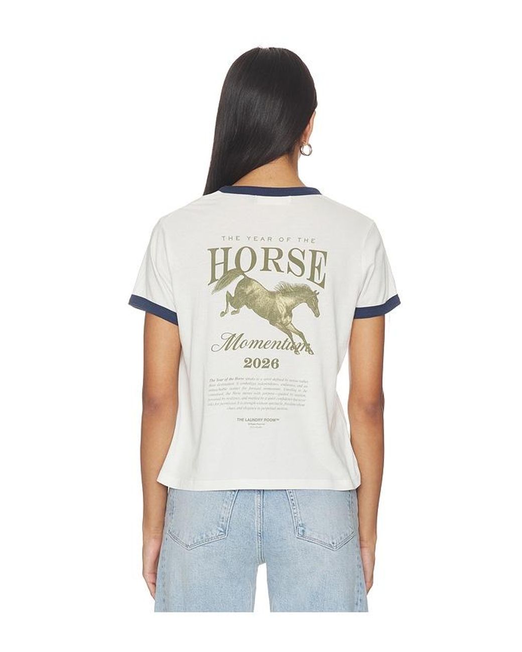 The Laundry Room White Year Of The Horse Perfect Ringer Tee