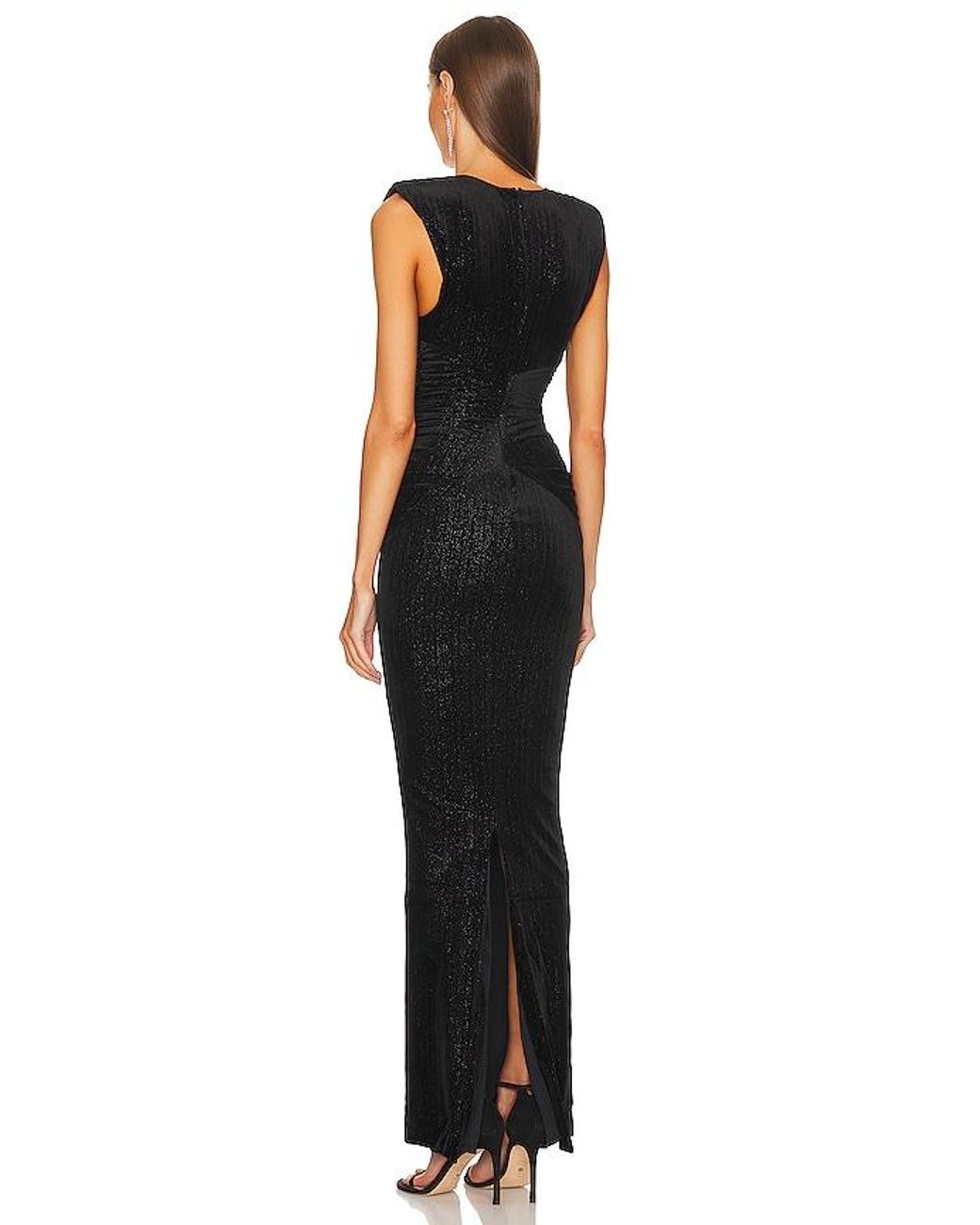 Michael Costello Black X Revolve Hana Gown