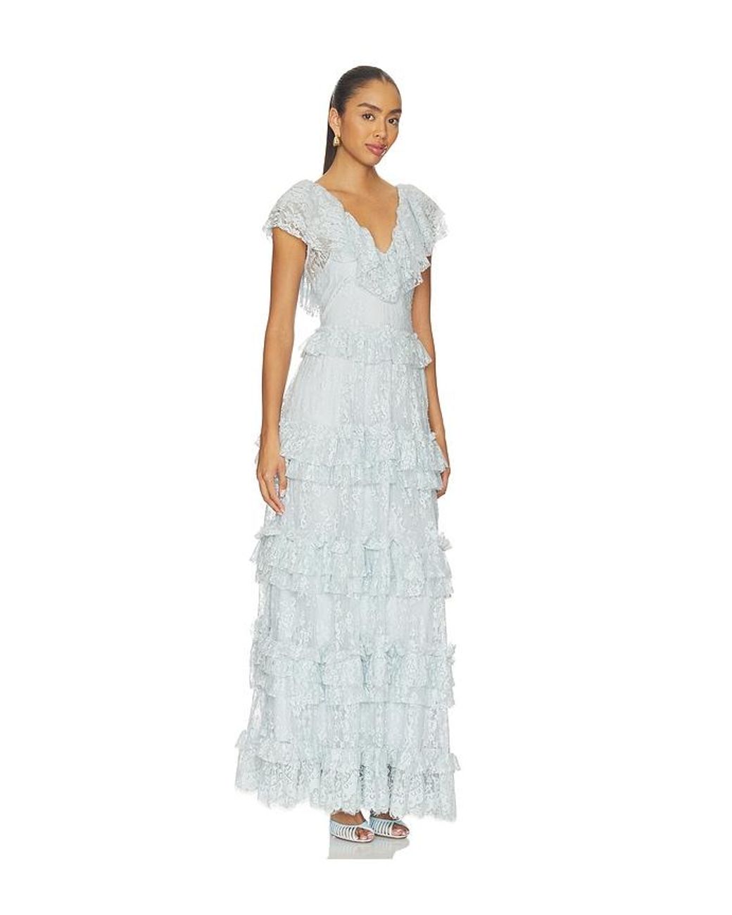 Sea White Sharleen Lace Vneck Dress
