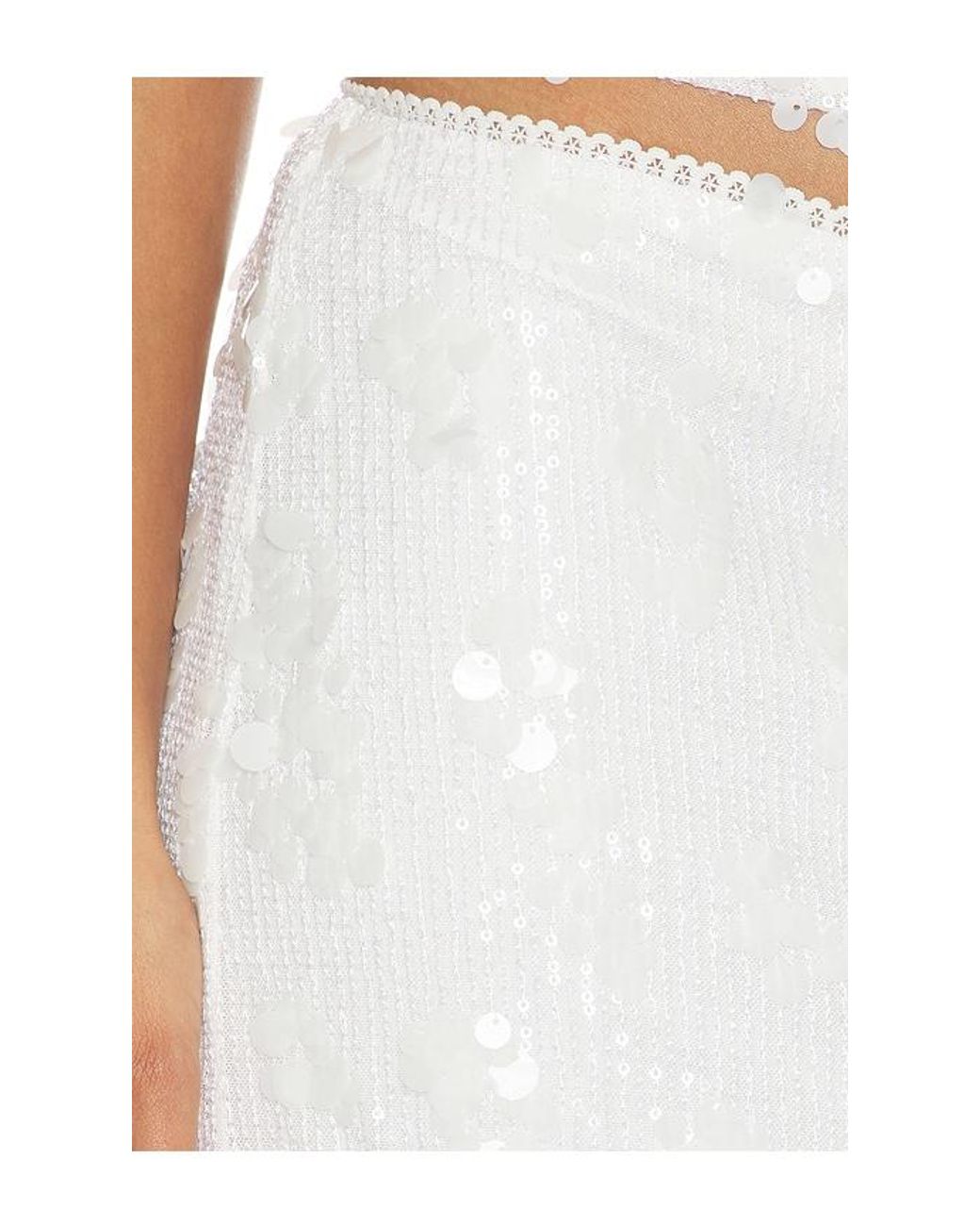 With Harper Lu White Mesh Midi Skirt