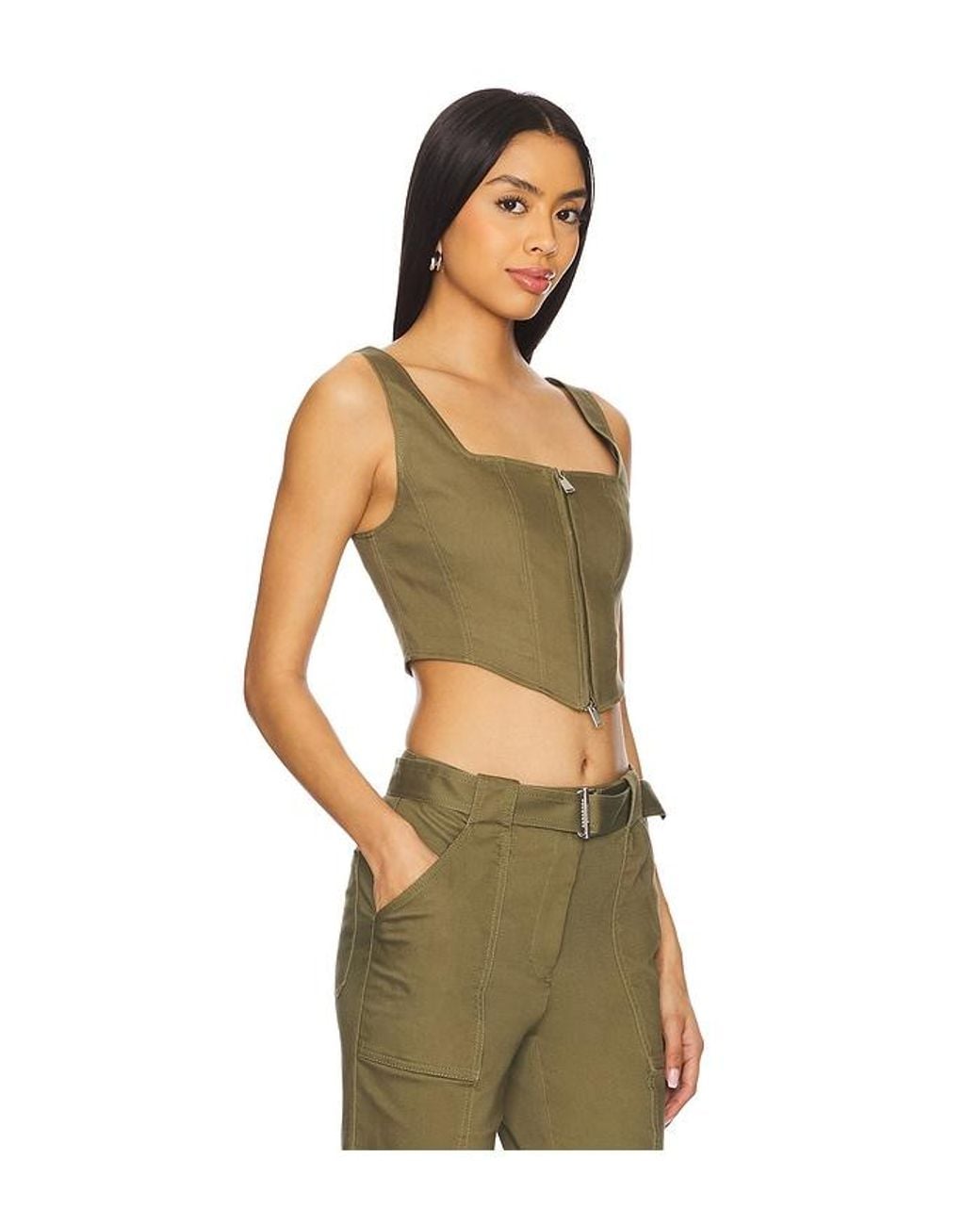 Jonathan Simkhai Green Kateri Bustier Top