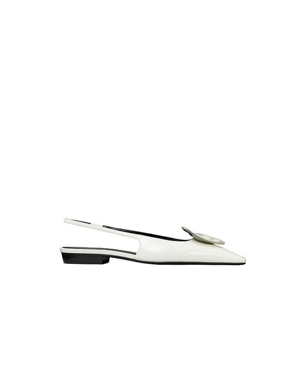 Tory Burch White Patos Slingback Flat
