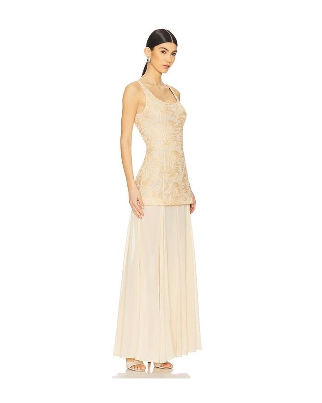 LPA White Simona Maxi Dress