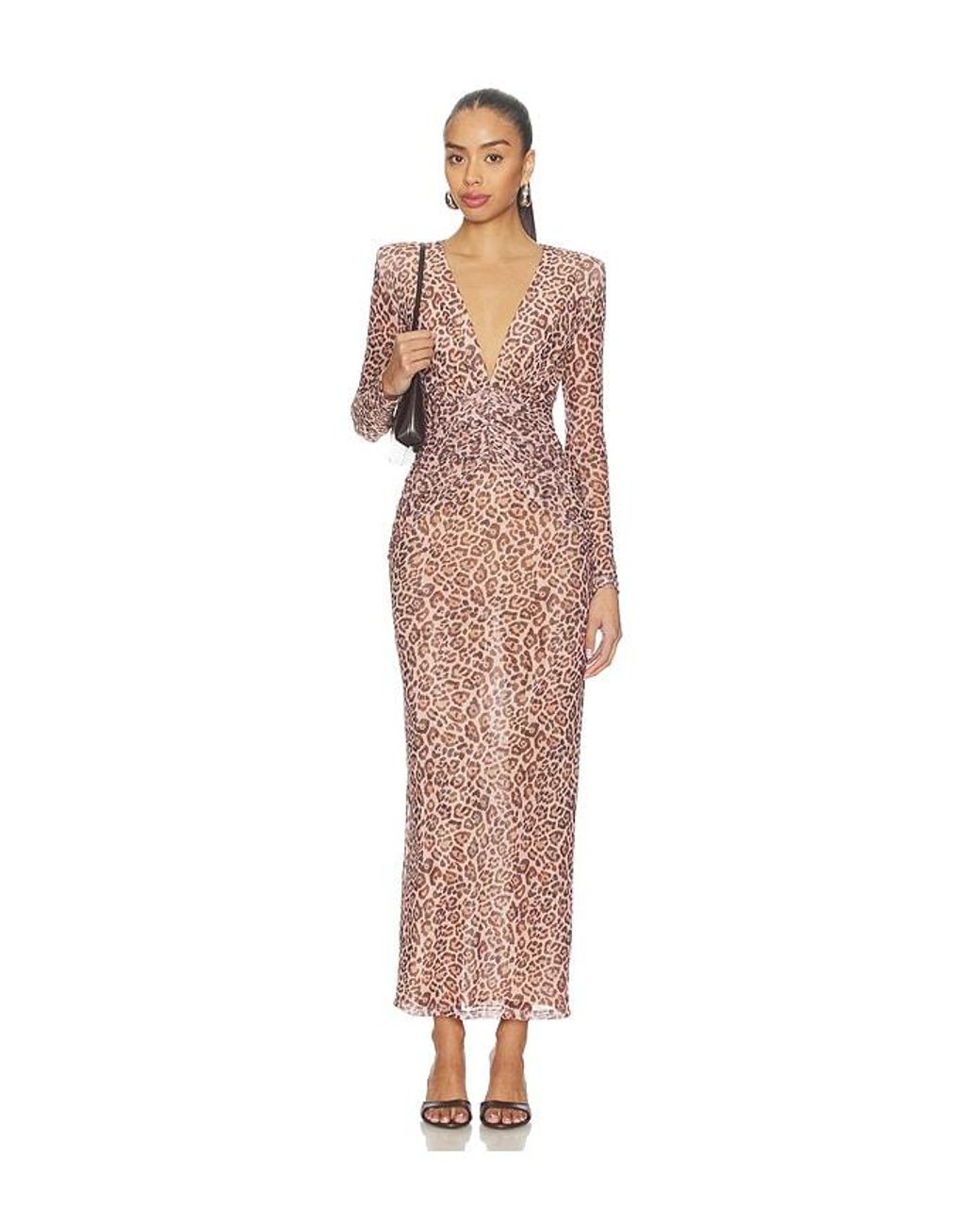 PATBO Natural Panthera Tulle Maxi Dress