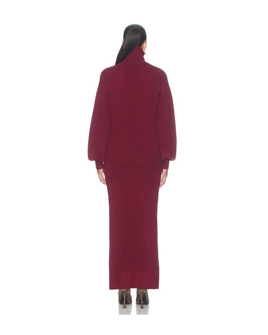 ALL THE WAYS Red Stevie Knit Maxi Skirt Set
