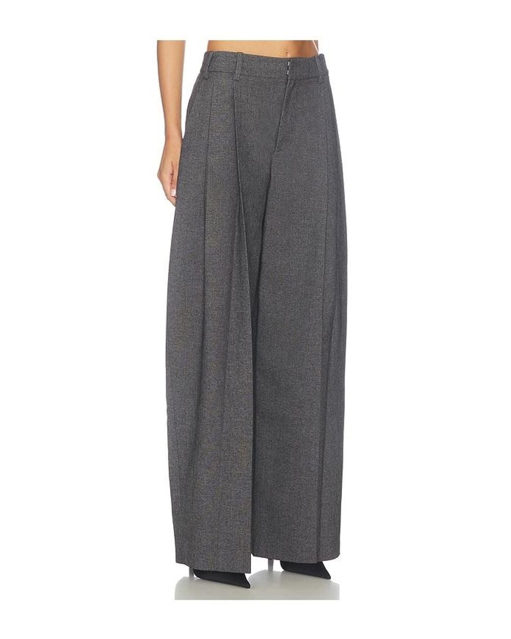 Alexander Wang Black Mid-Rise Tailored Pant With Hard Crease