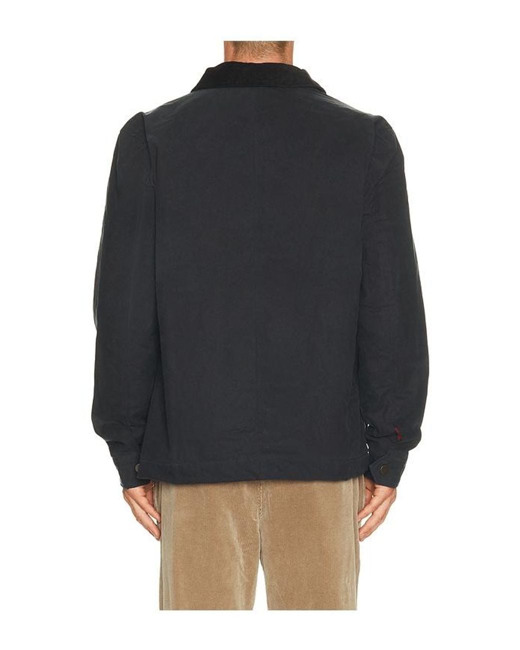 Marine Layer Black Weston Wax Canvas Barn Jacket for men