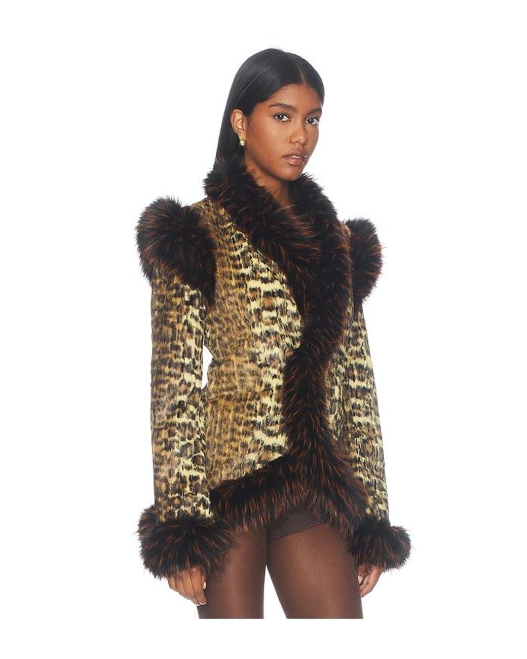 Kim Shui Black Elena Leopard Jacket