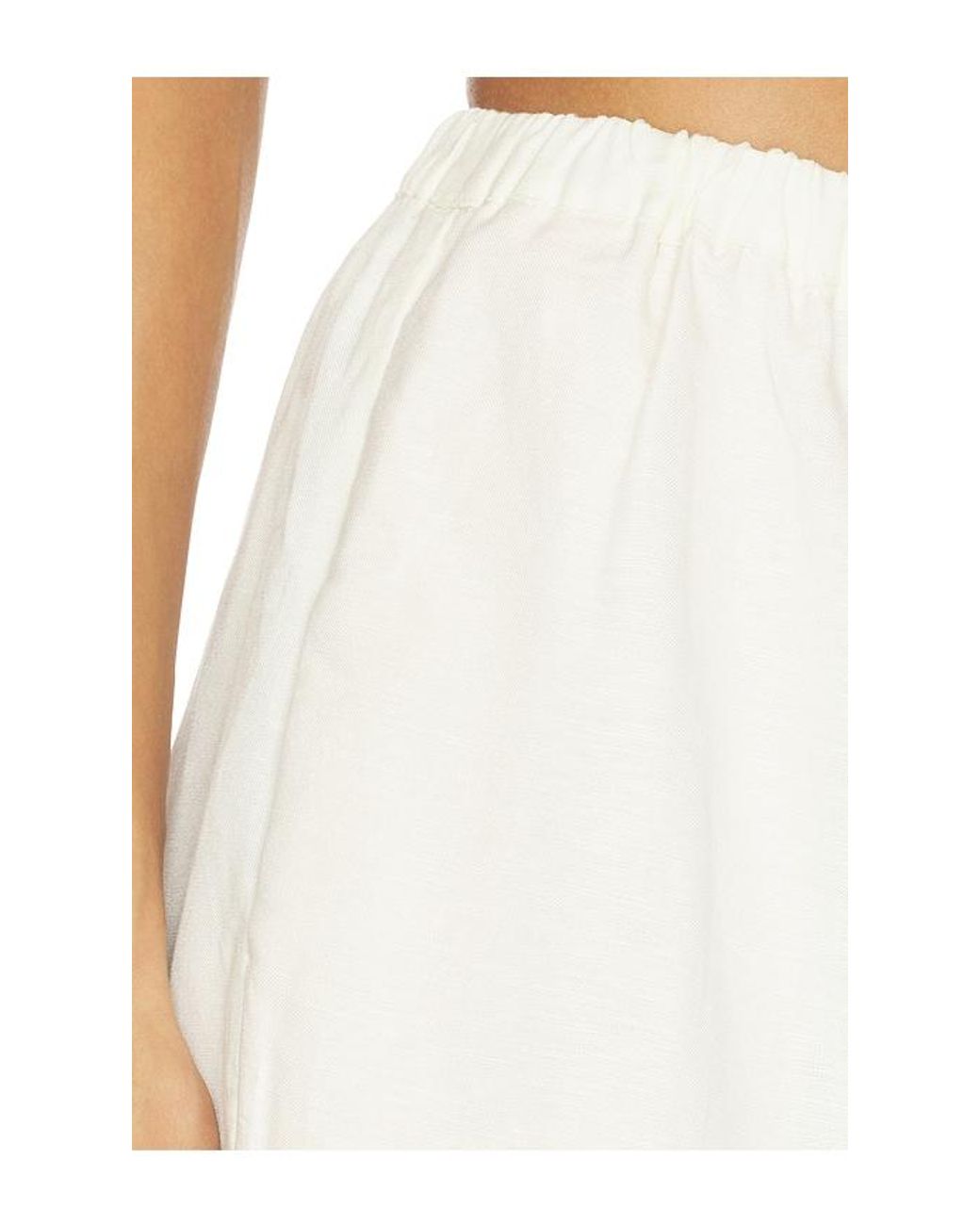 Lovers + Friends White Lexi Linen Pant