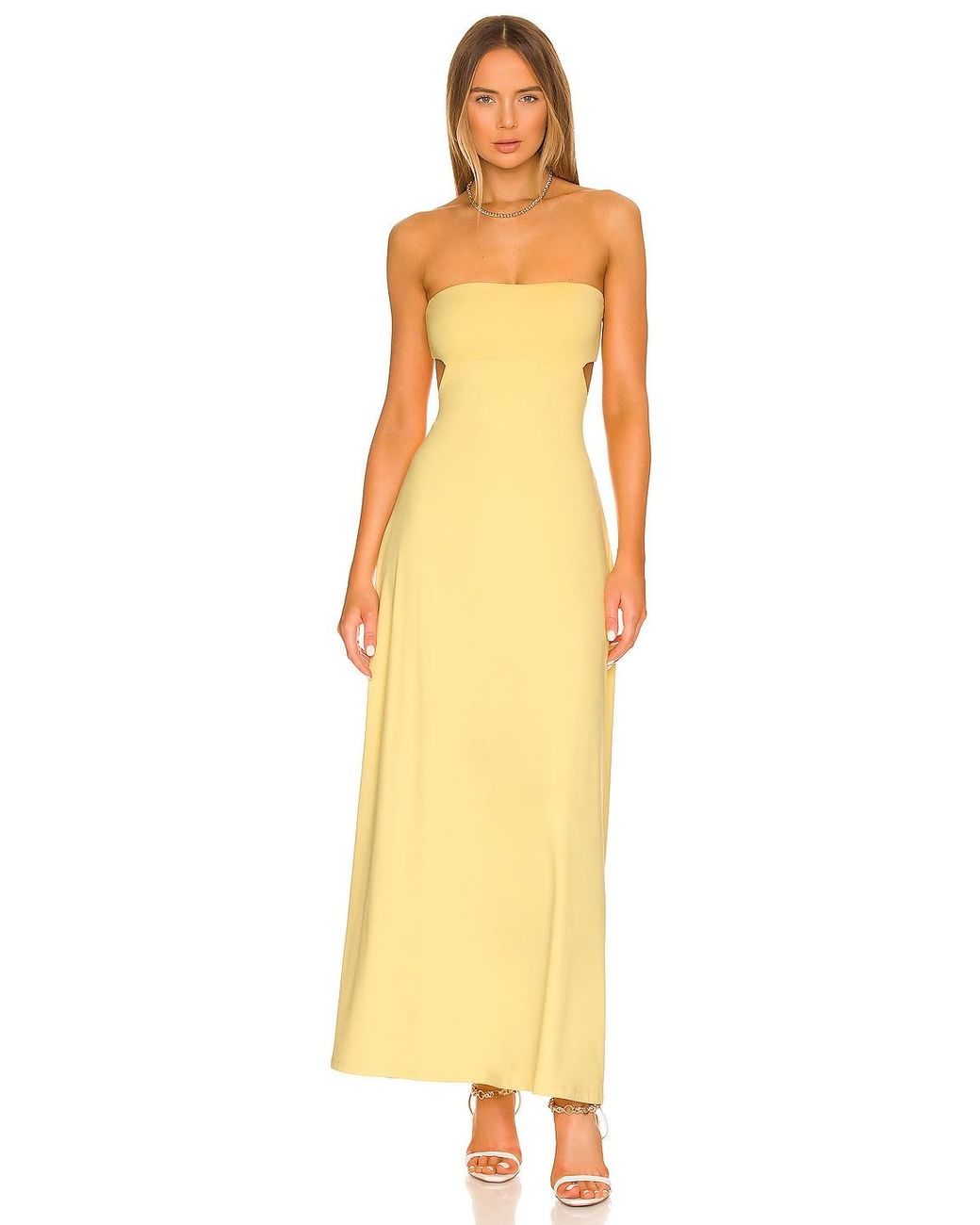 Susana Monaco Strapless Maxi Dress in Yellow