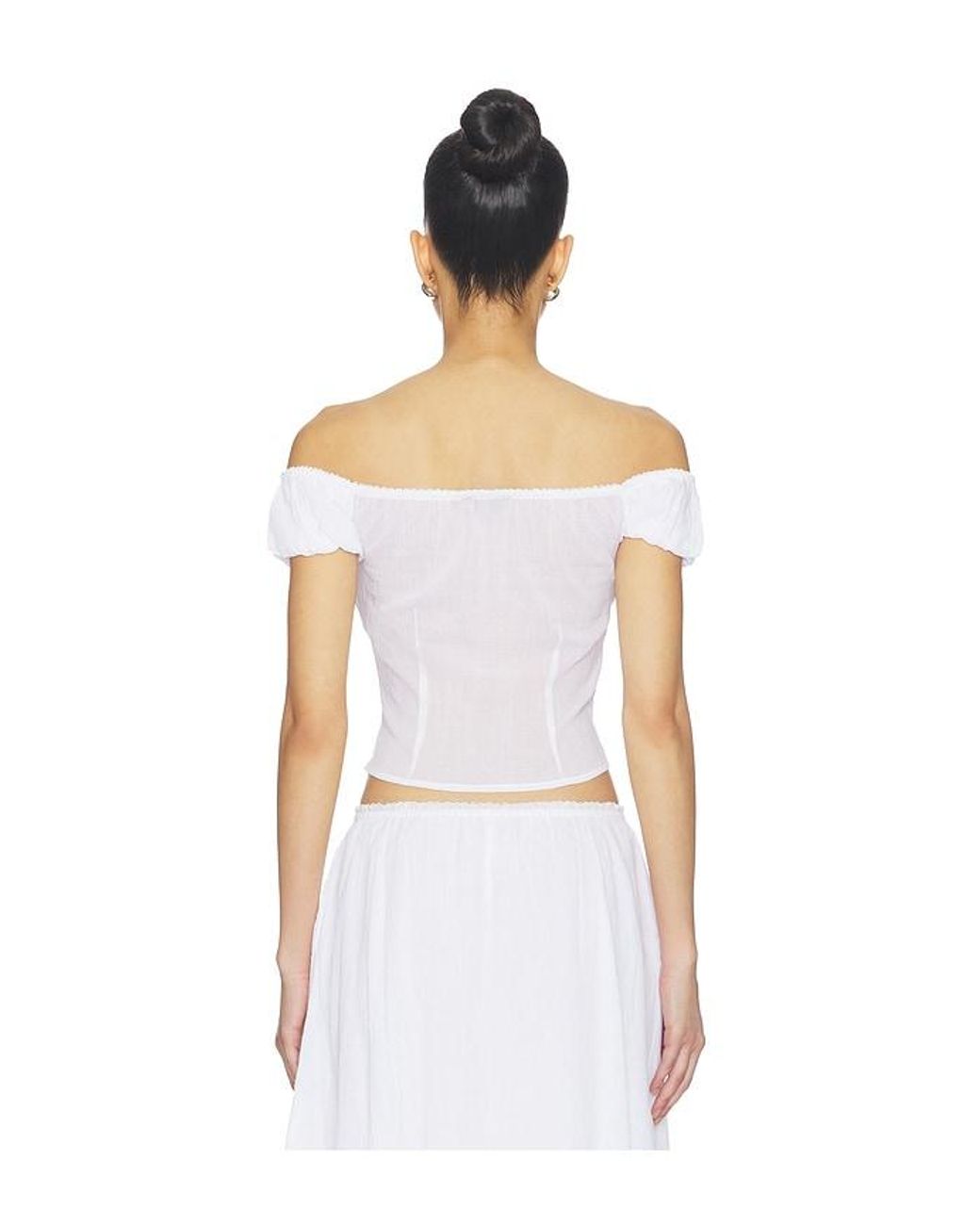 GUIZIO White Anabella Top