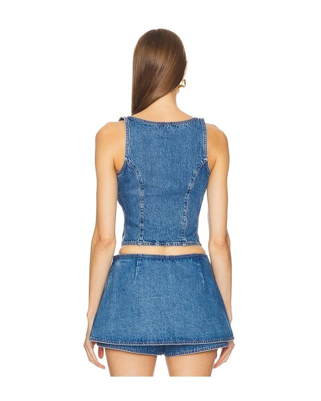 Cult Gaia Blue Jade Top