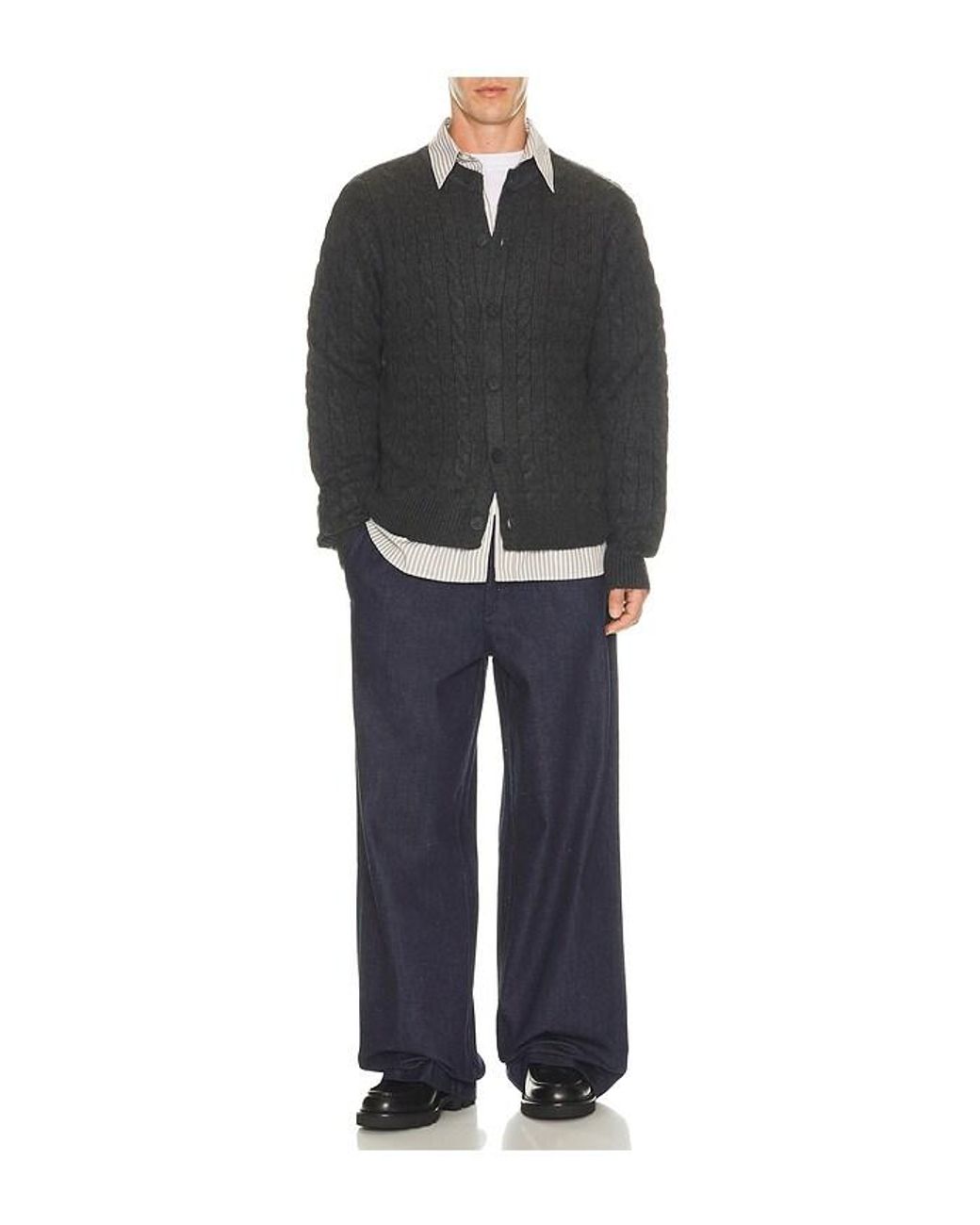 Levi's Black Fulton Crew Cardigan for men