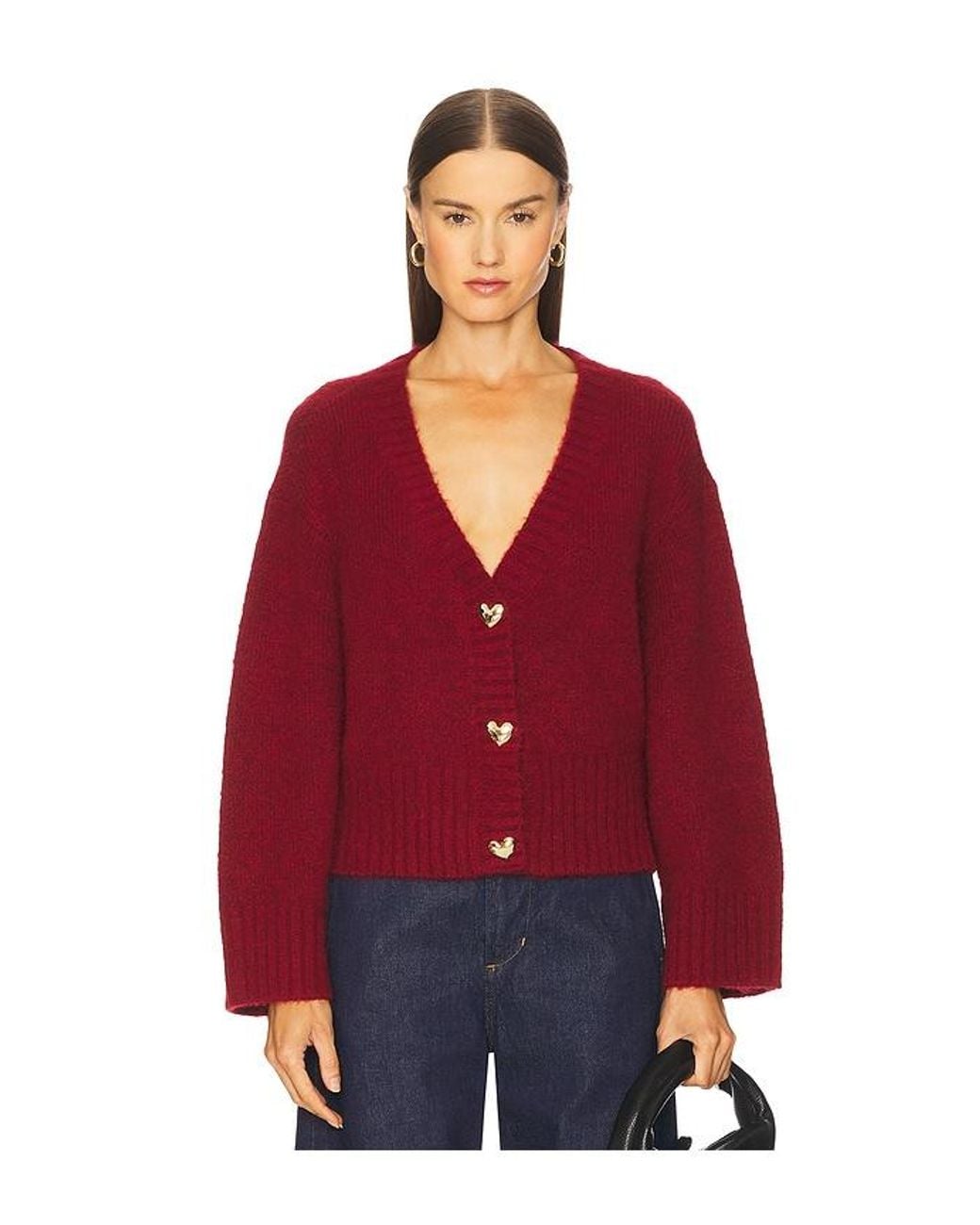 Blank NYC Red Cropped Cardigan