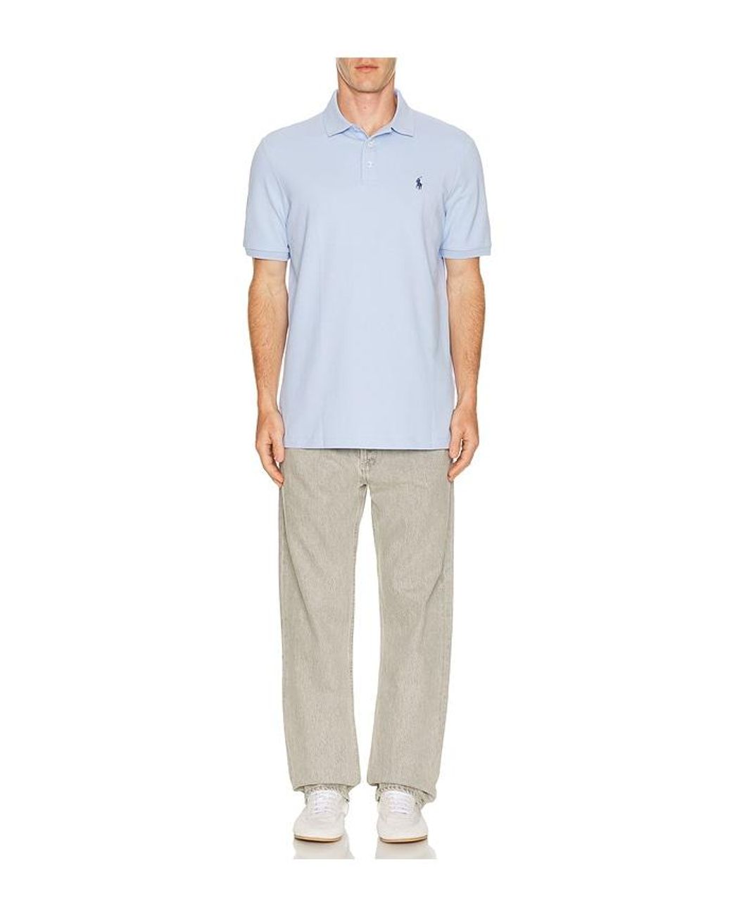 Polo Ralph Lauren Blue Short Sleeve Stretch Mesh Polo for men