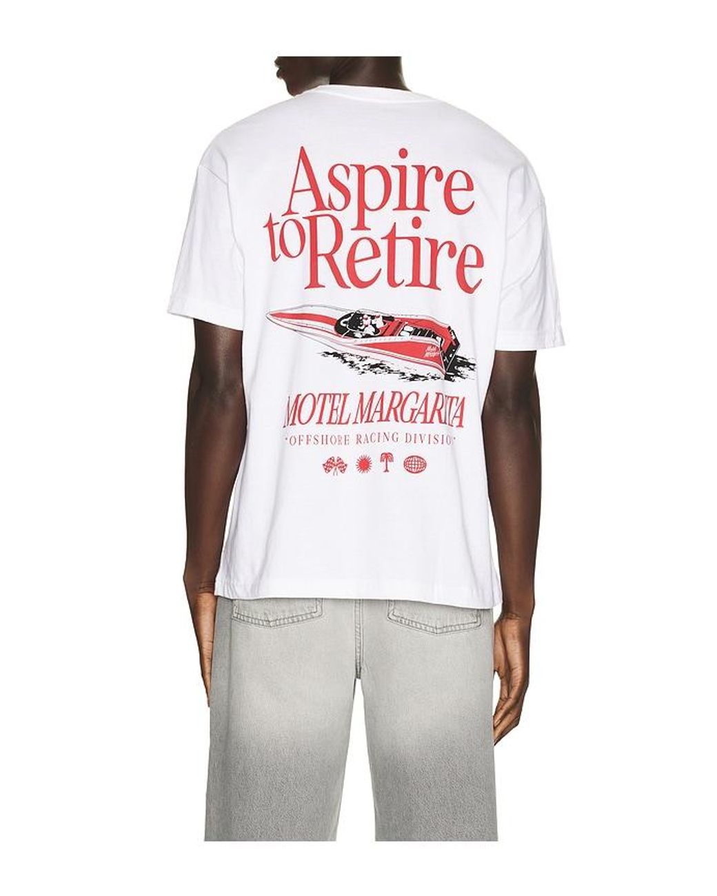 Motel Margarita White Racing Division Tee for men