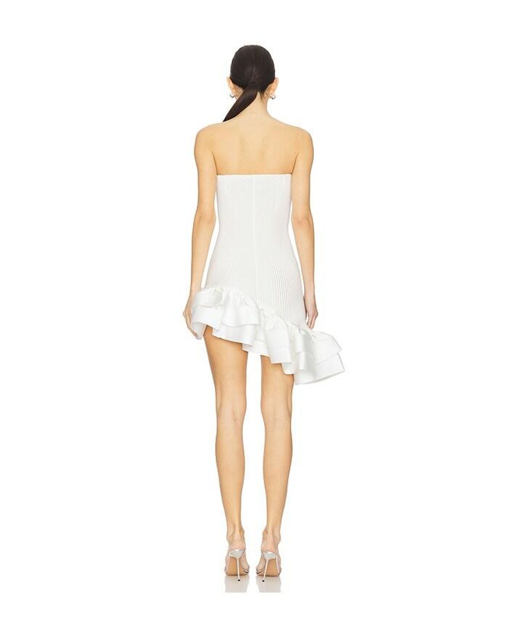 L'idée White Volant Mini Dress